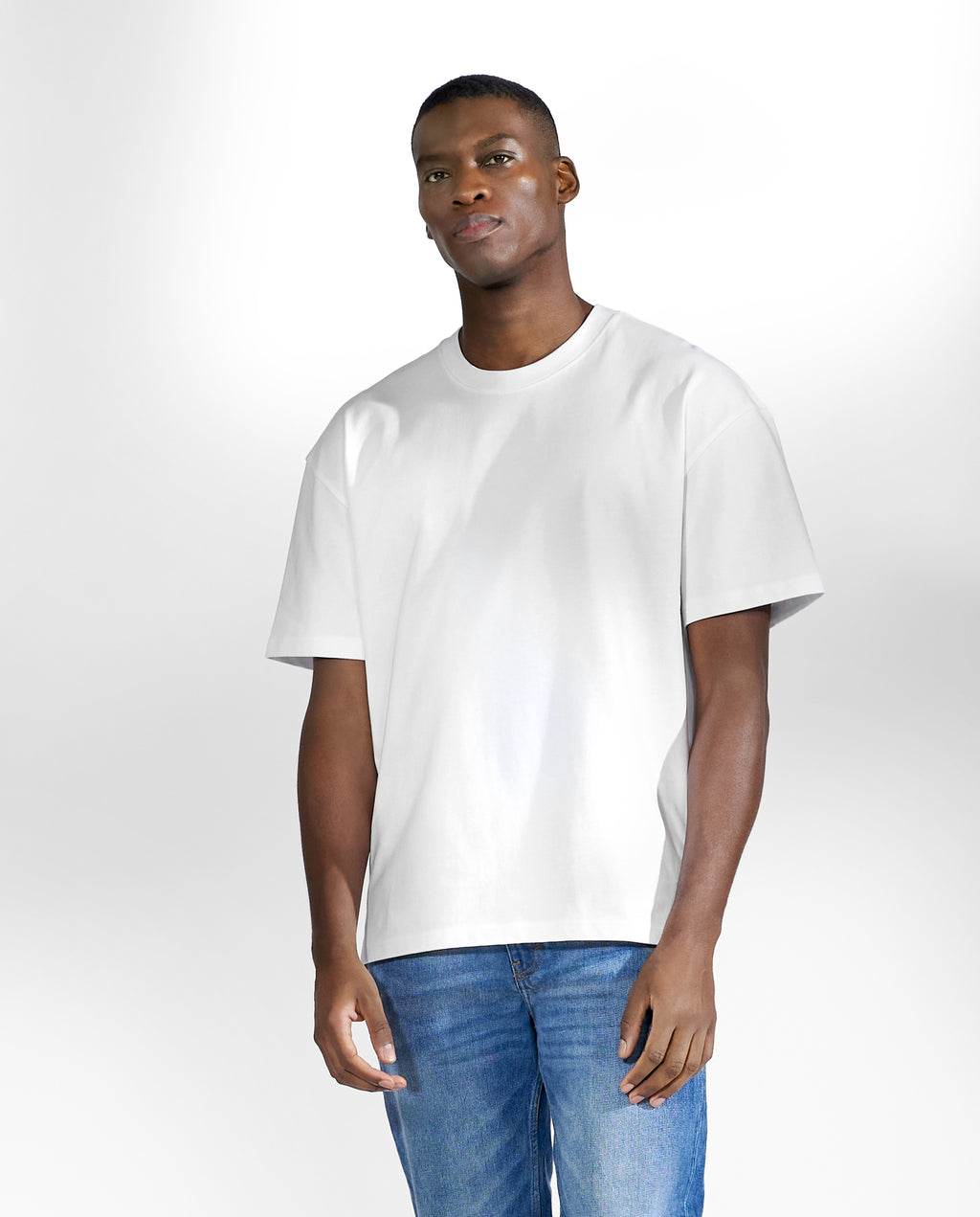 Camiseta blanca manga corta de algodón orgánico 300g