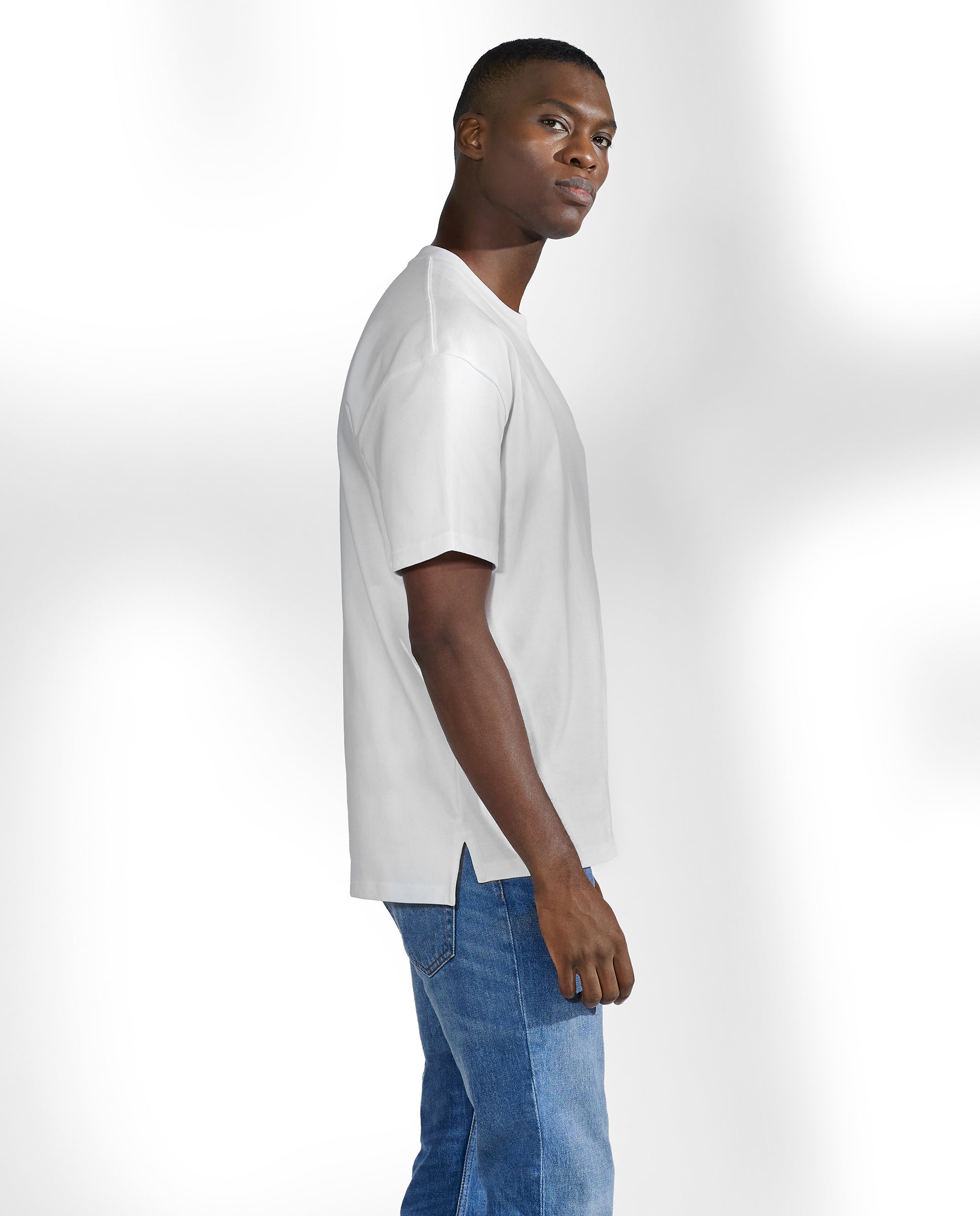 Camiseta blanca manga corta de algodón orgánico 300g