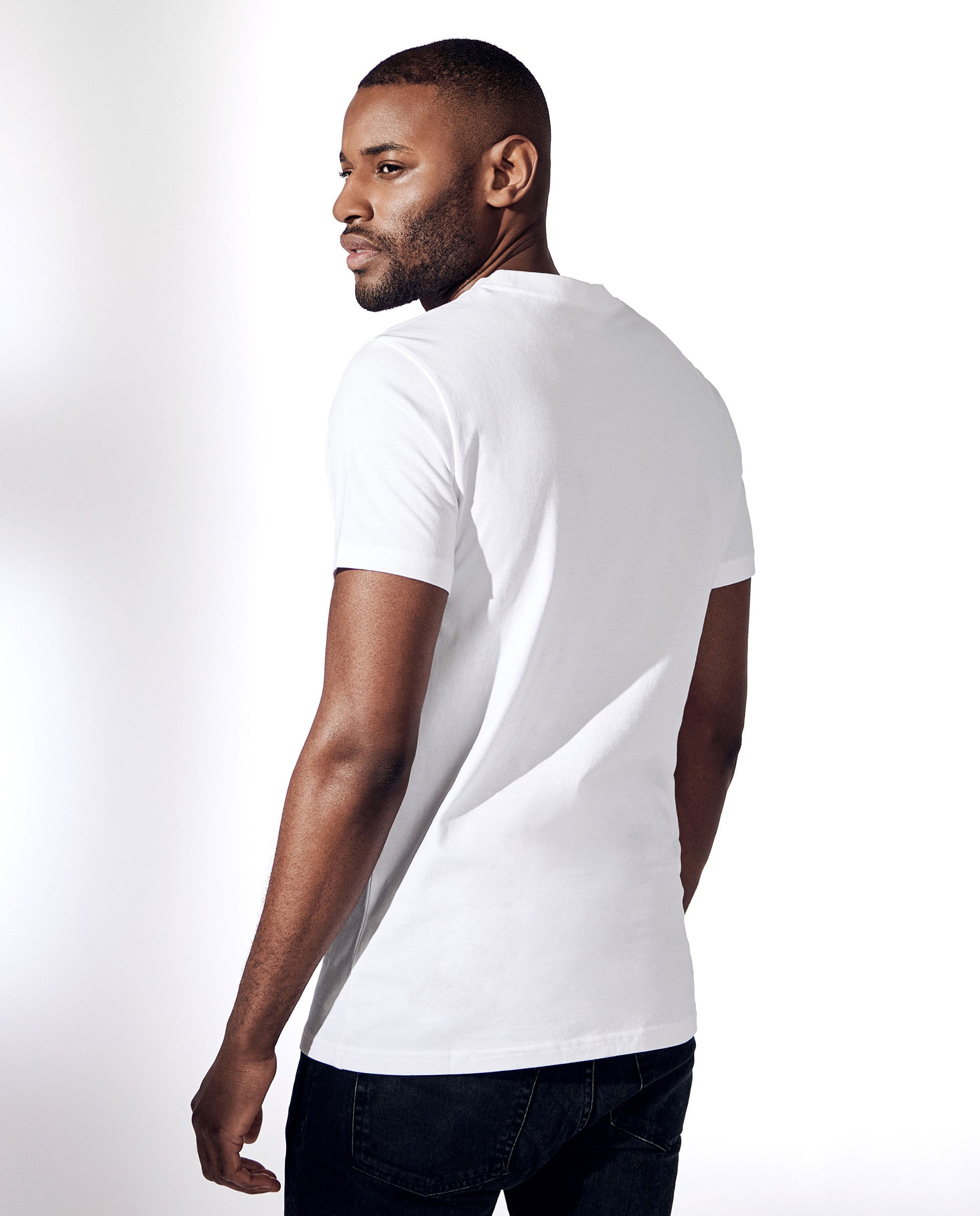 Camiseta cuello caja algodón orgánico blanca