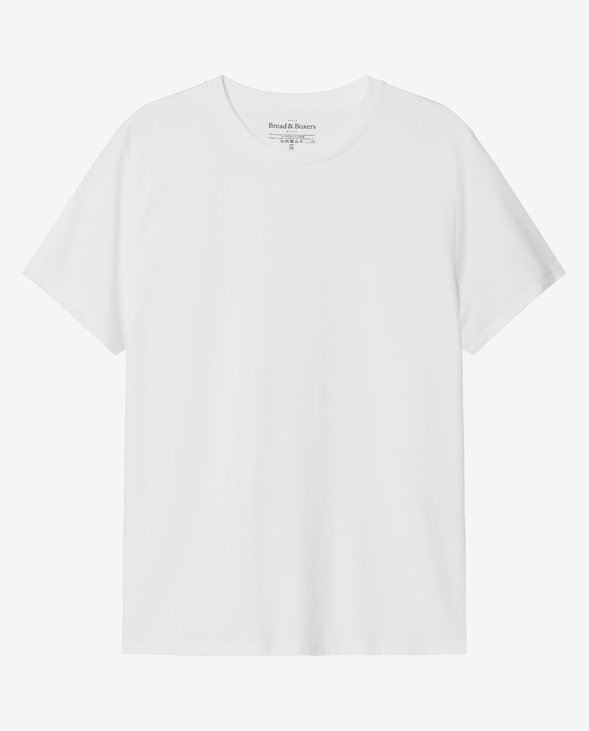 Camiseta cuello caja algodón orgánico blanca