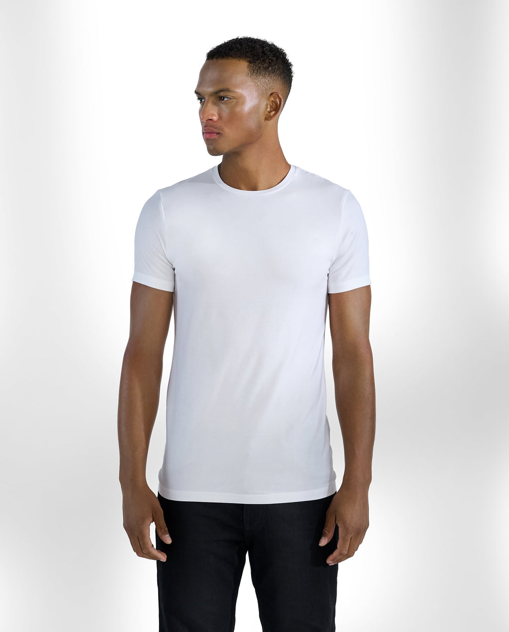 CAMISETA CUELLO CAJA TENCEL blanco by Bread&Boxers