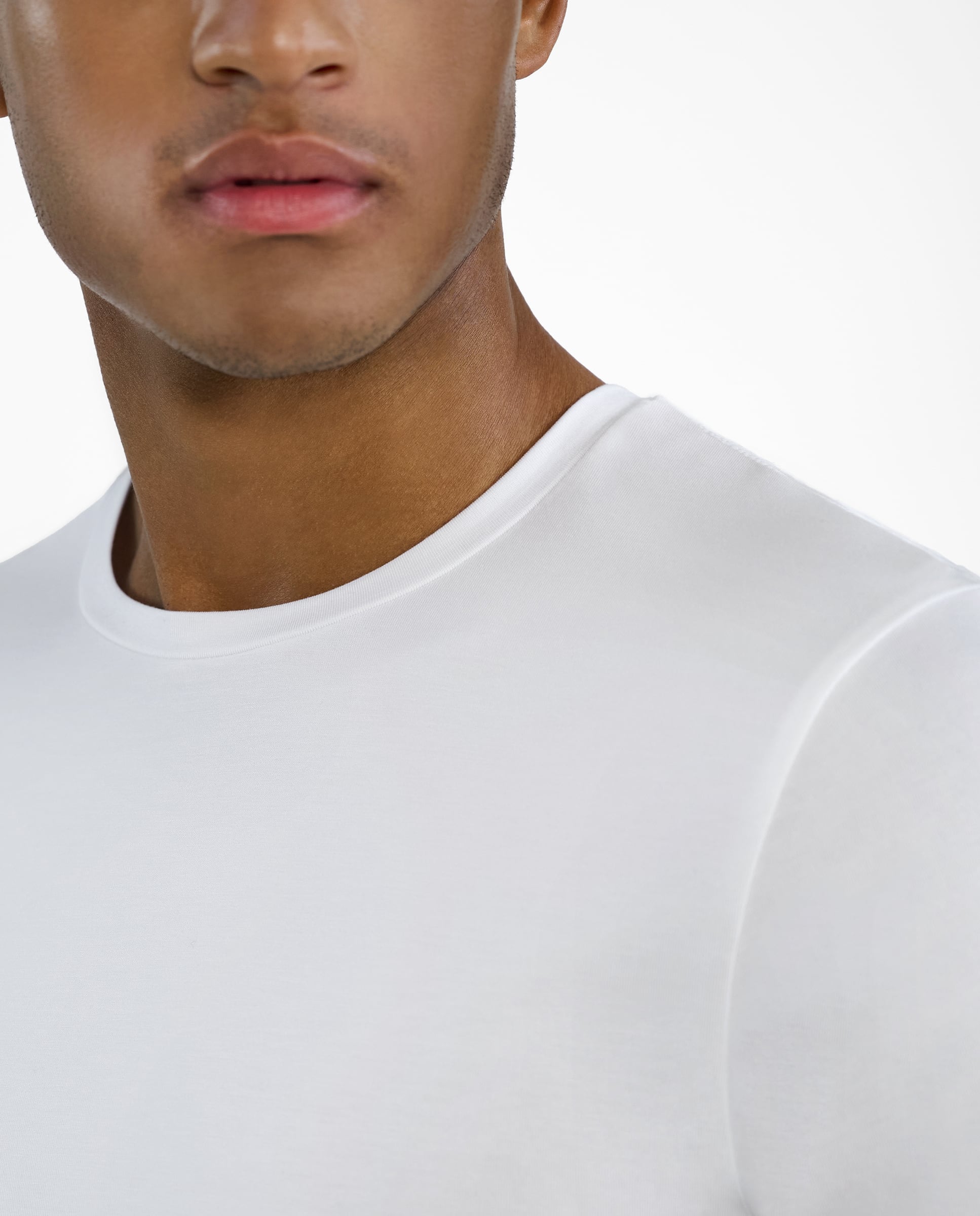 CAMISETA CUELLO CAJA TENCEL blanco by Bread&Boxers