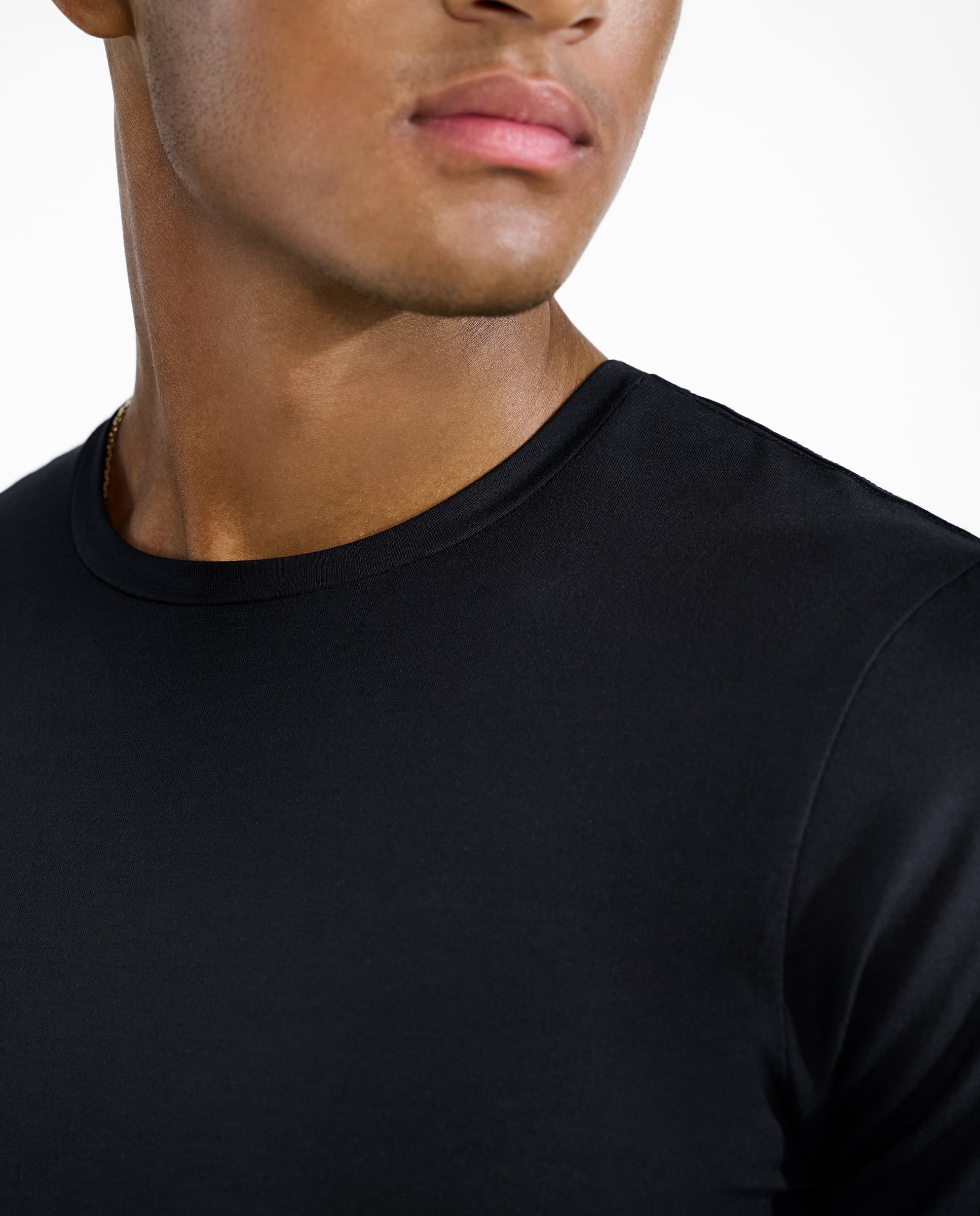 CAMISETA CUELLO CAJA TENCEL negro by Bread&Boxers