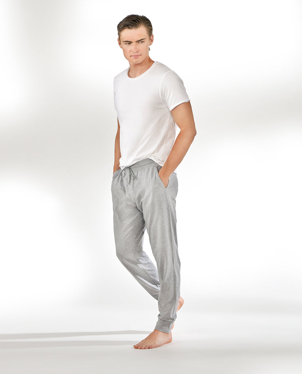 Pantalón de pijama largo algodón orgánico gris