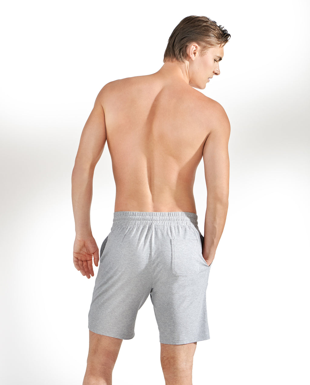 PYJAMA SHORTS GREY MELANGE by Bread&Boxers