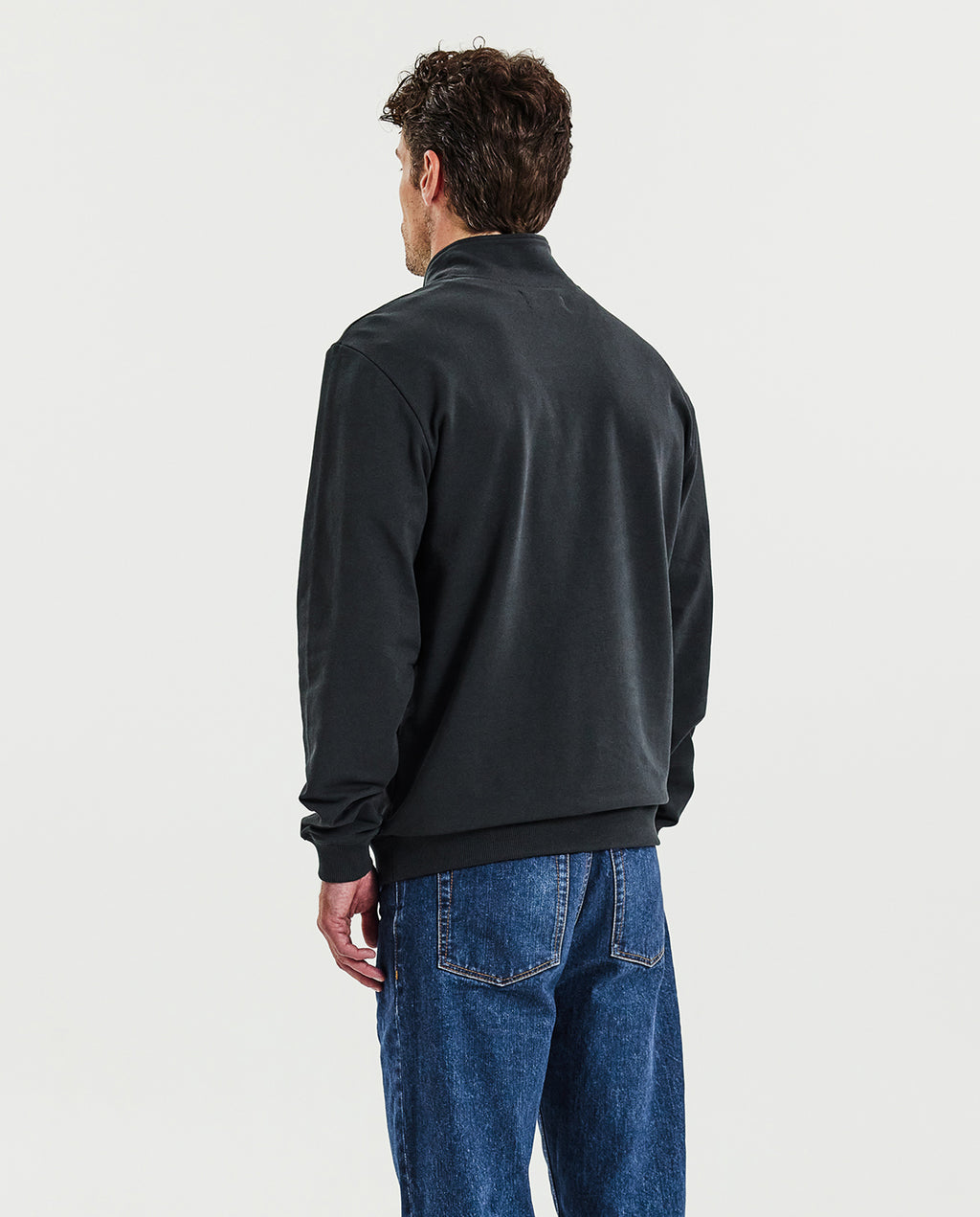 HALF ZIP CHARCOAL by Bread&Boxers | 90441_0099_2