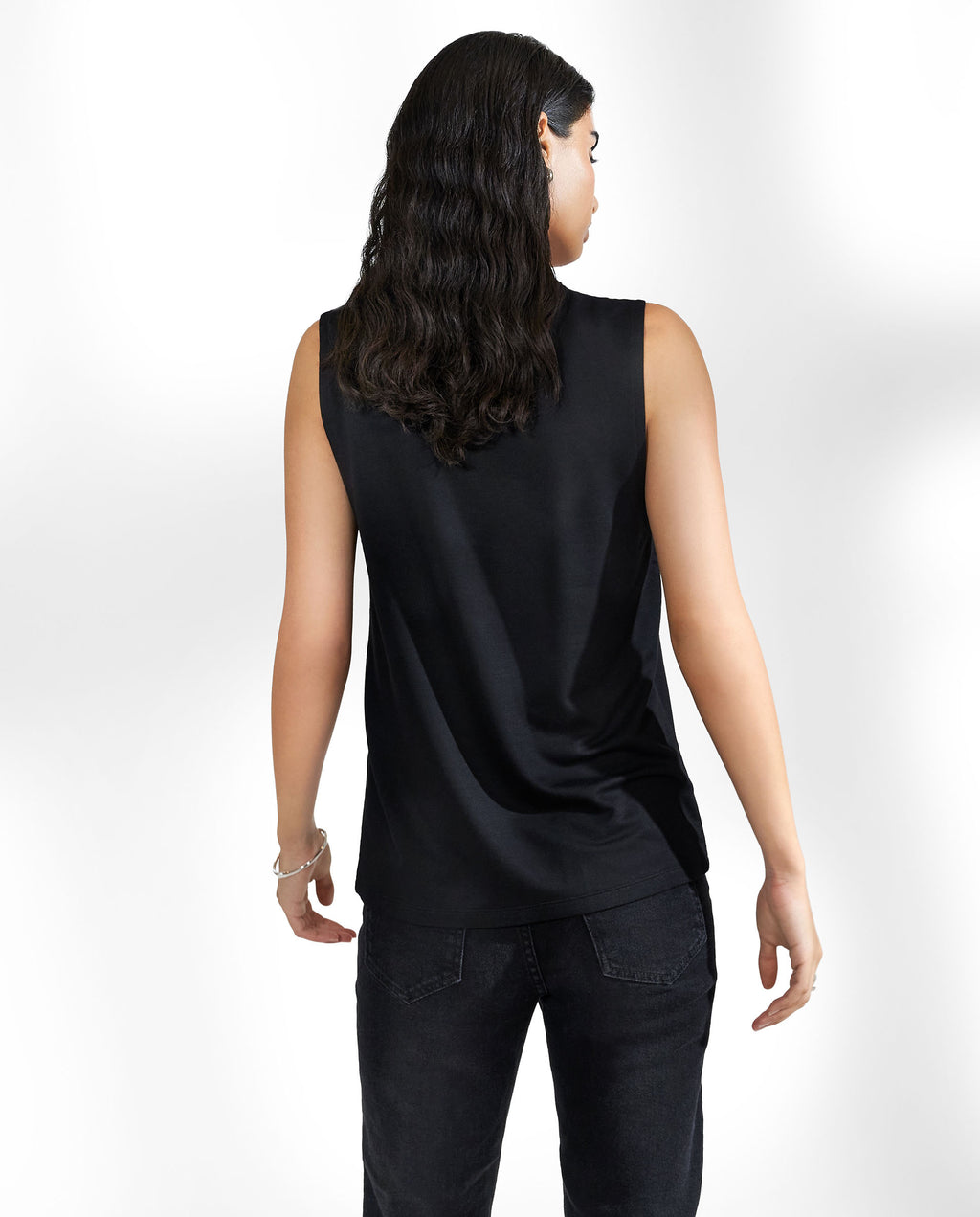 Camiseta elástica sin mangas negro by Bread&Boxers