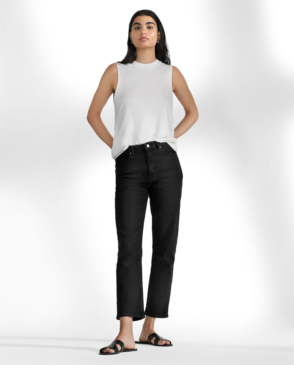 Camiseta elástica sin mangas marfil by Bread&Boxer