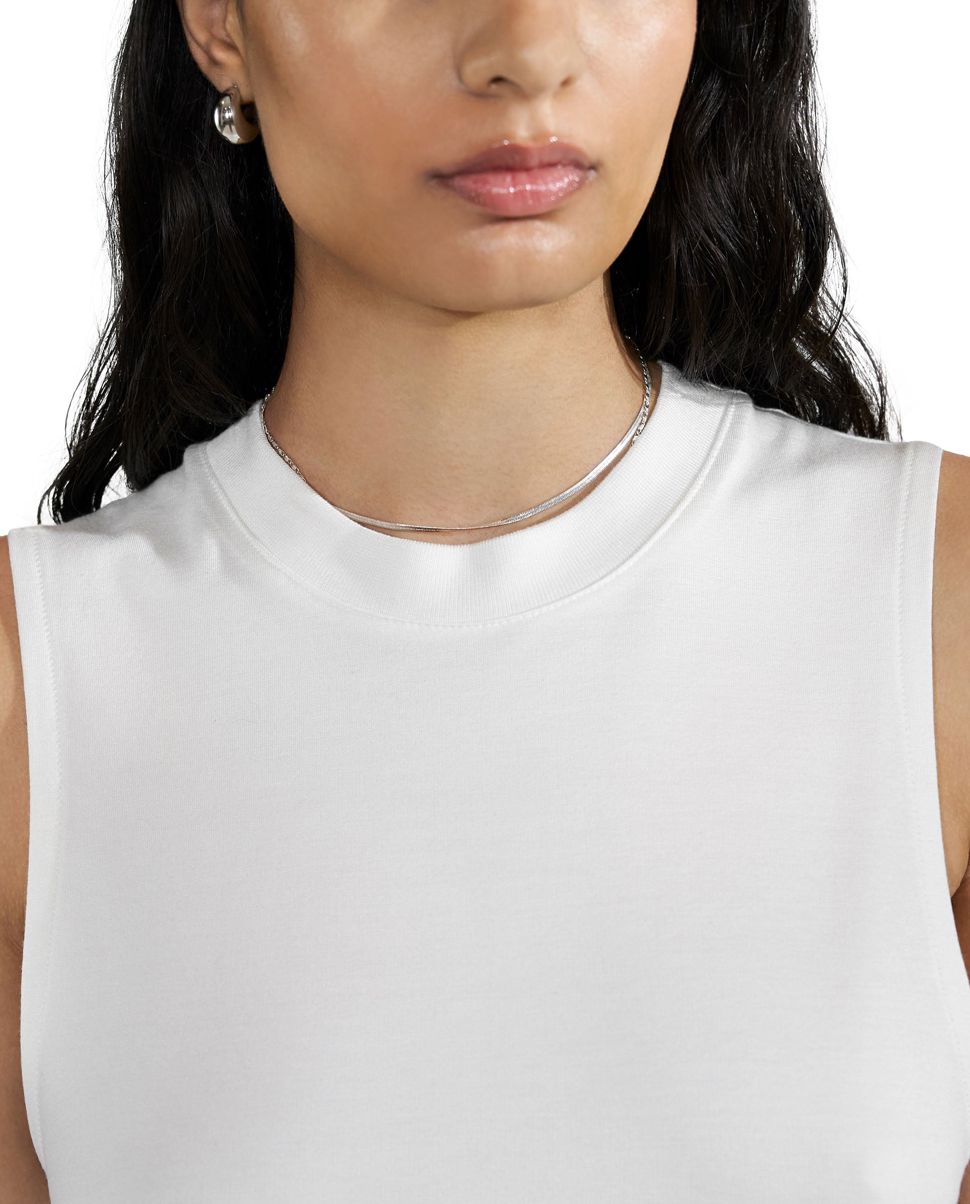 Camiseta elástica sin mangas marfil by Bread&Boxer