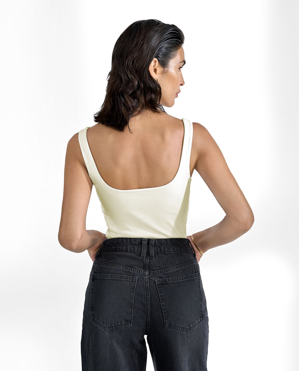 Camiseta de tirantes algodón orgánico marfil by Br