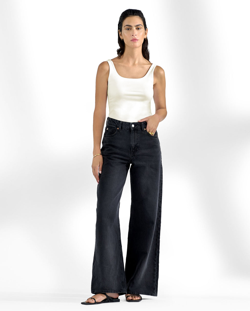 Camiseta de tirantes algodón orgánico marfil by Br