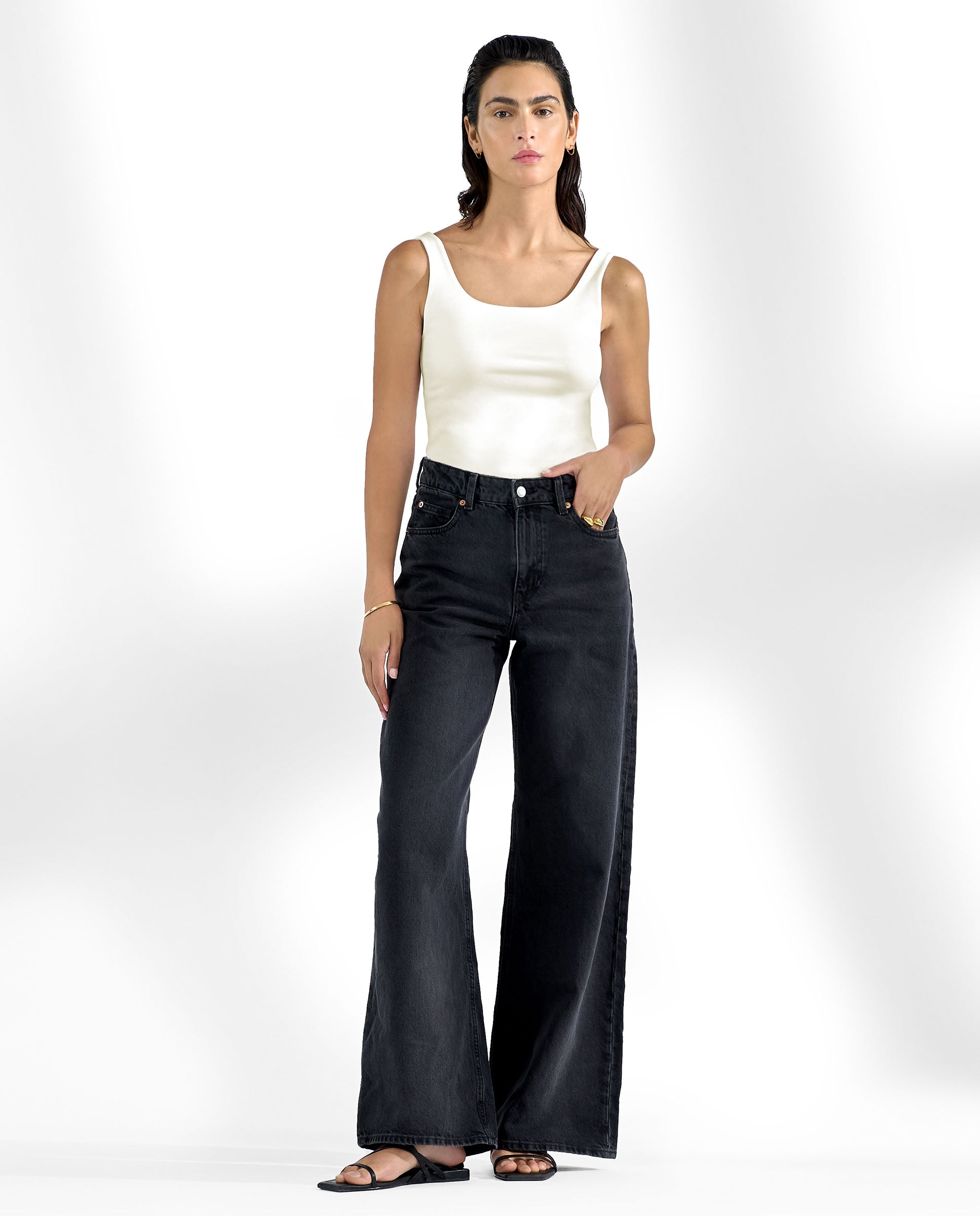 Camiseta de tirantes algodón orgánico marfil by Br