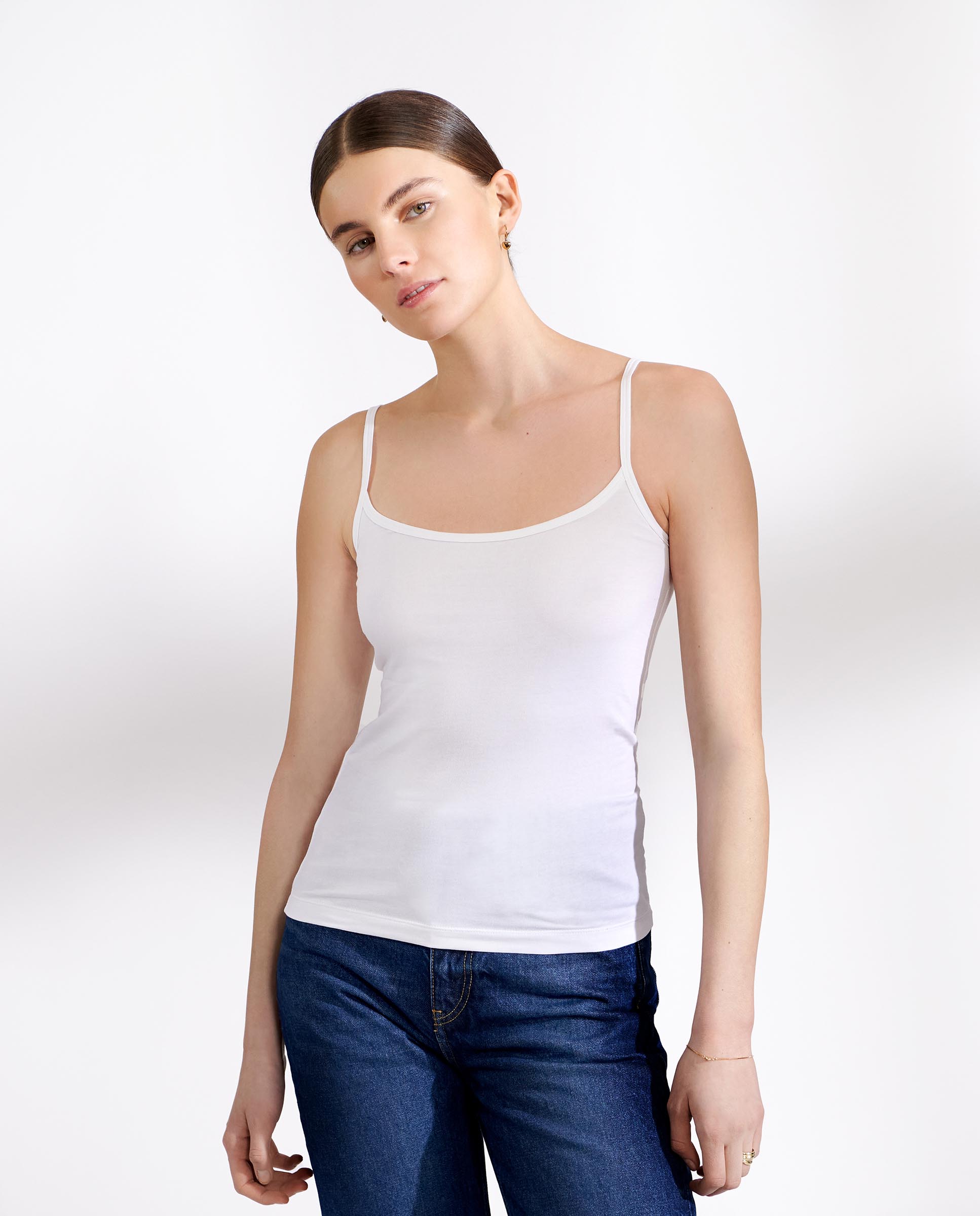 Camiseta de tirantes elásticos blanco by Bread&Box