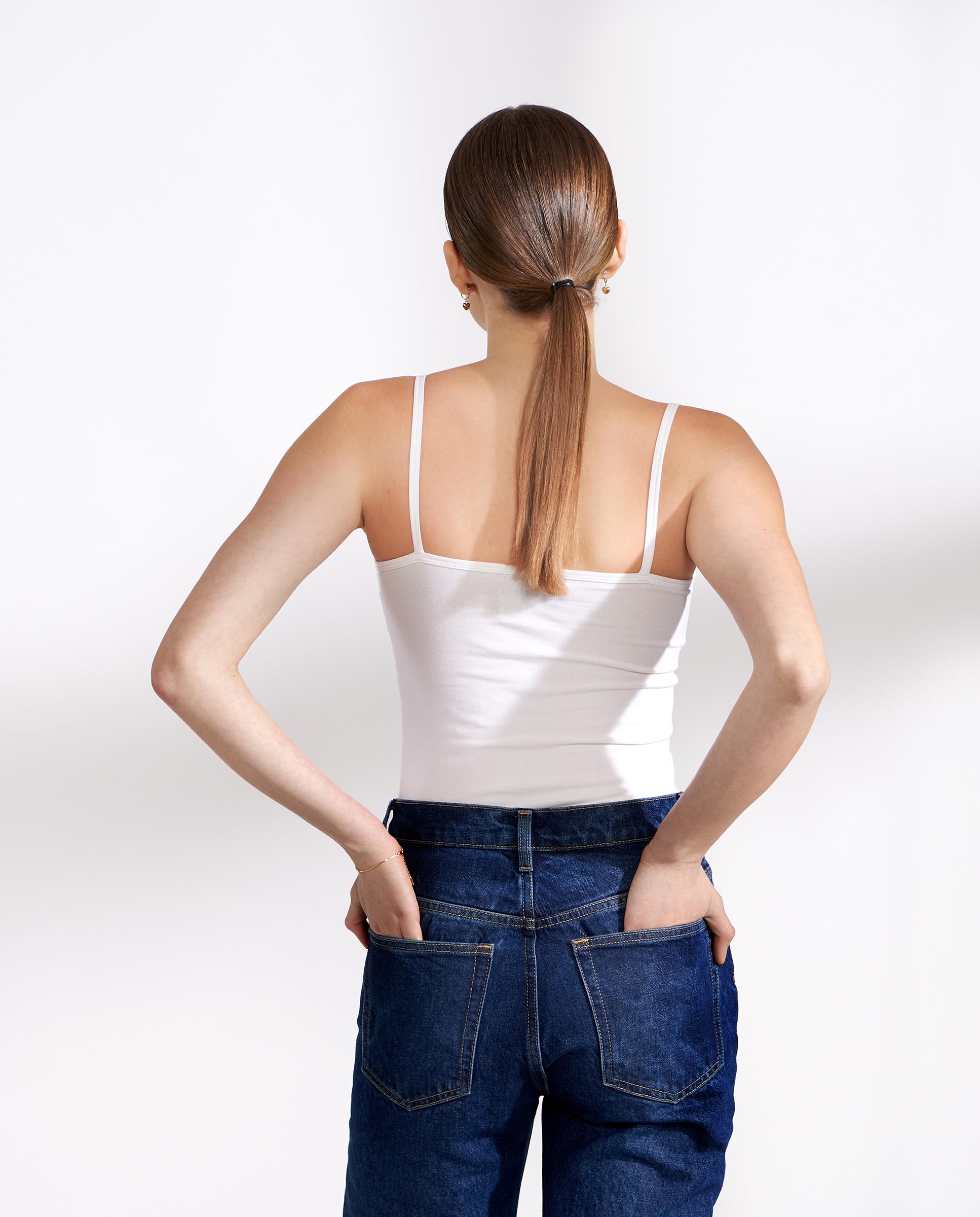 Camiseta de tirantes elásticos blanco by Bread&Box