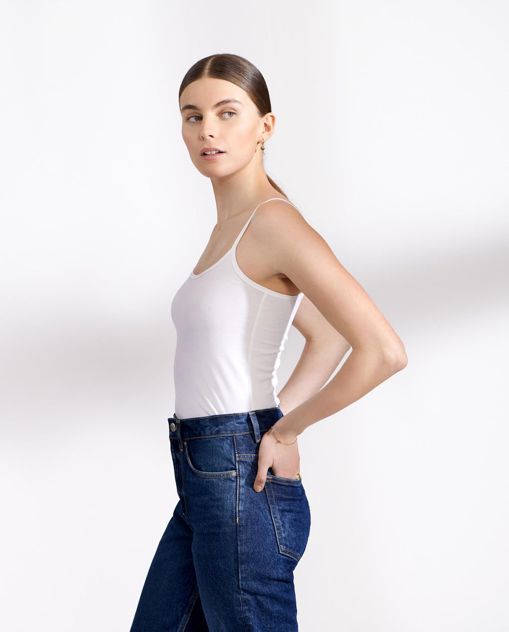 Camiseta de tirantes elásticos blanco by Bread&Box