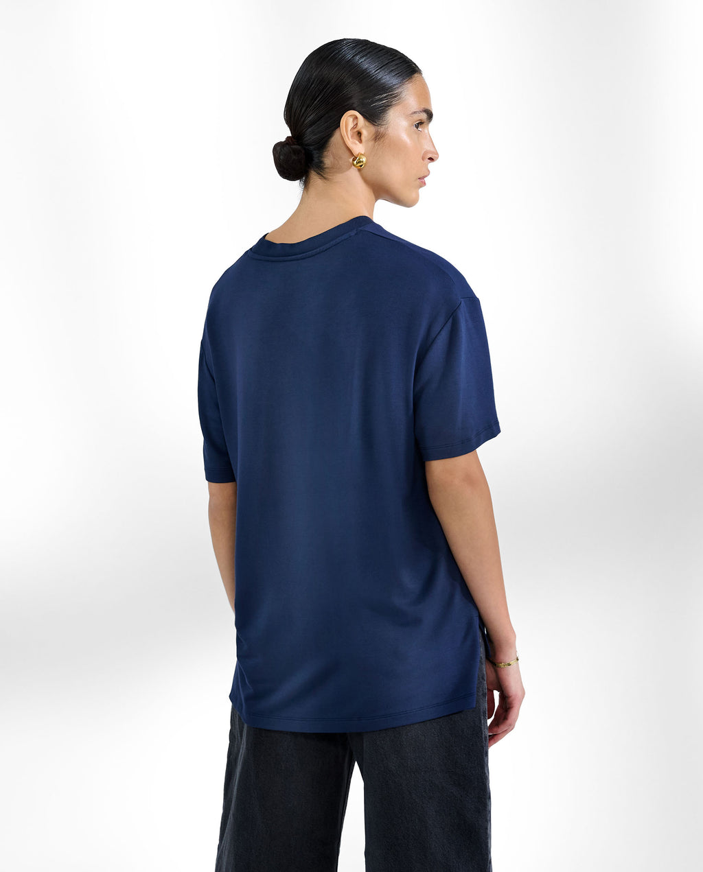 Camiseta manga corta soft fiber azul marino by Bre