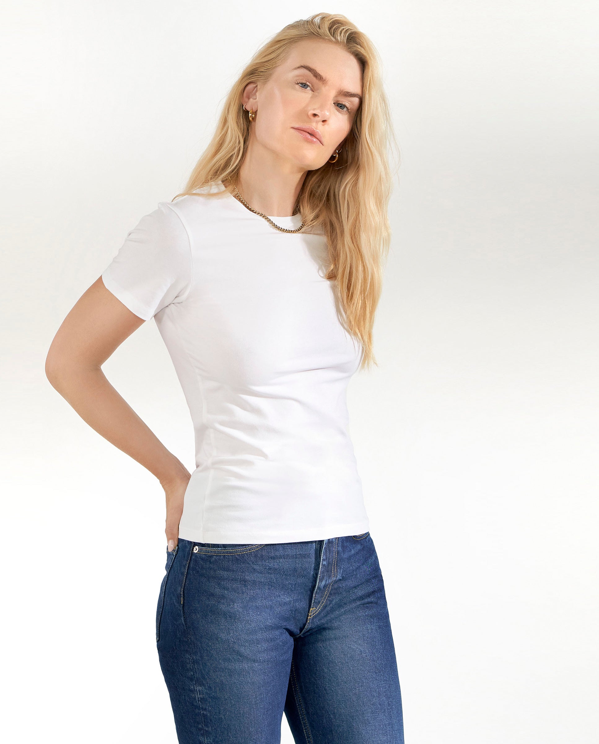 CREW-NECK SLIM WHITE by Bread&Boxers