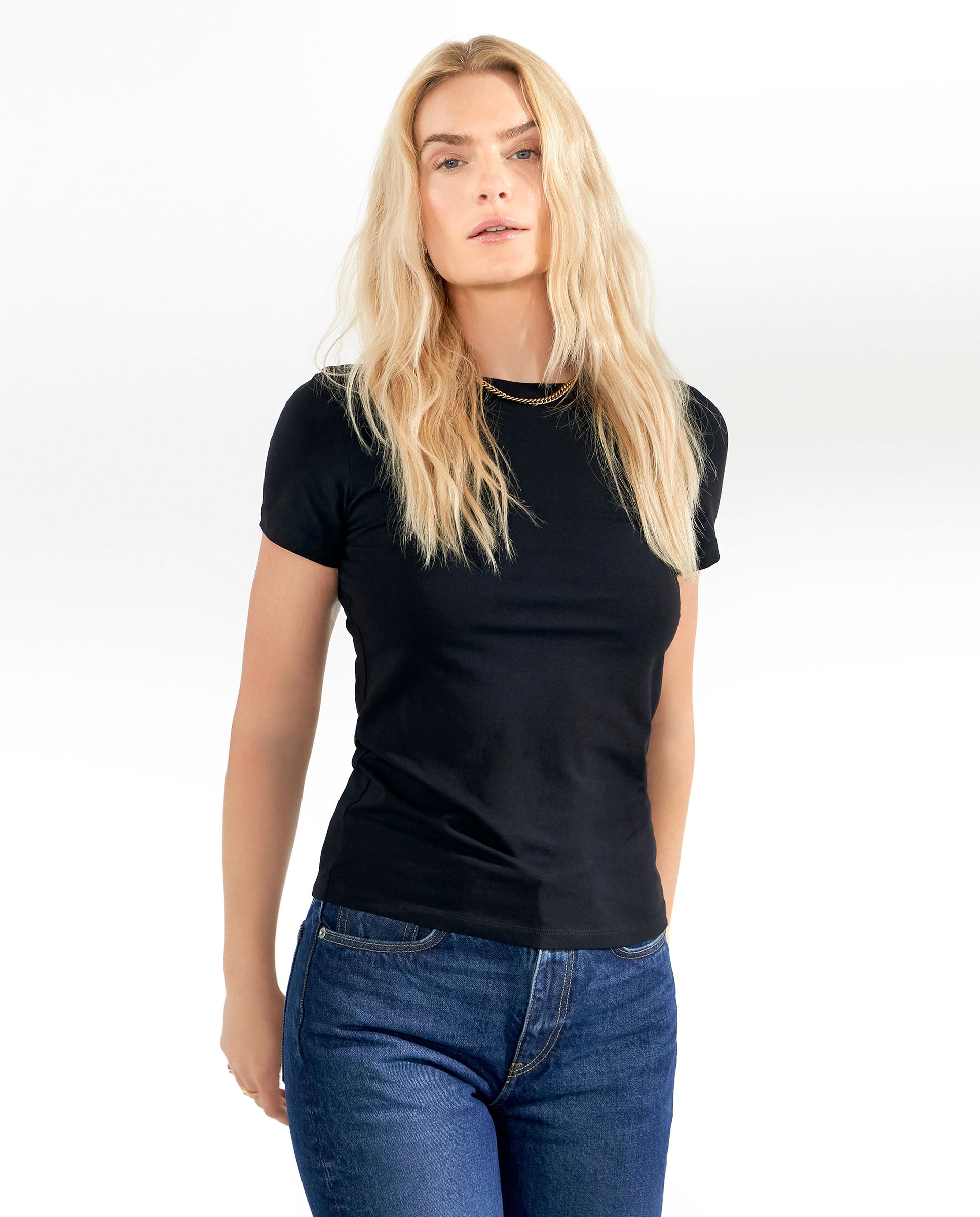 CREW-NECK SLIM BLACK by Bread&Boxers