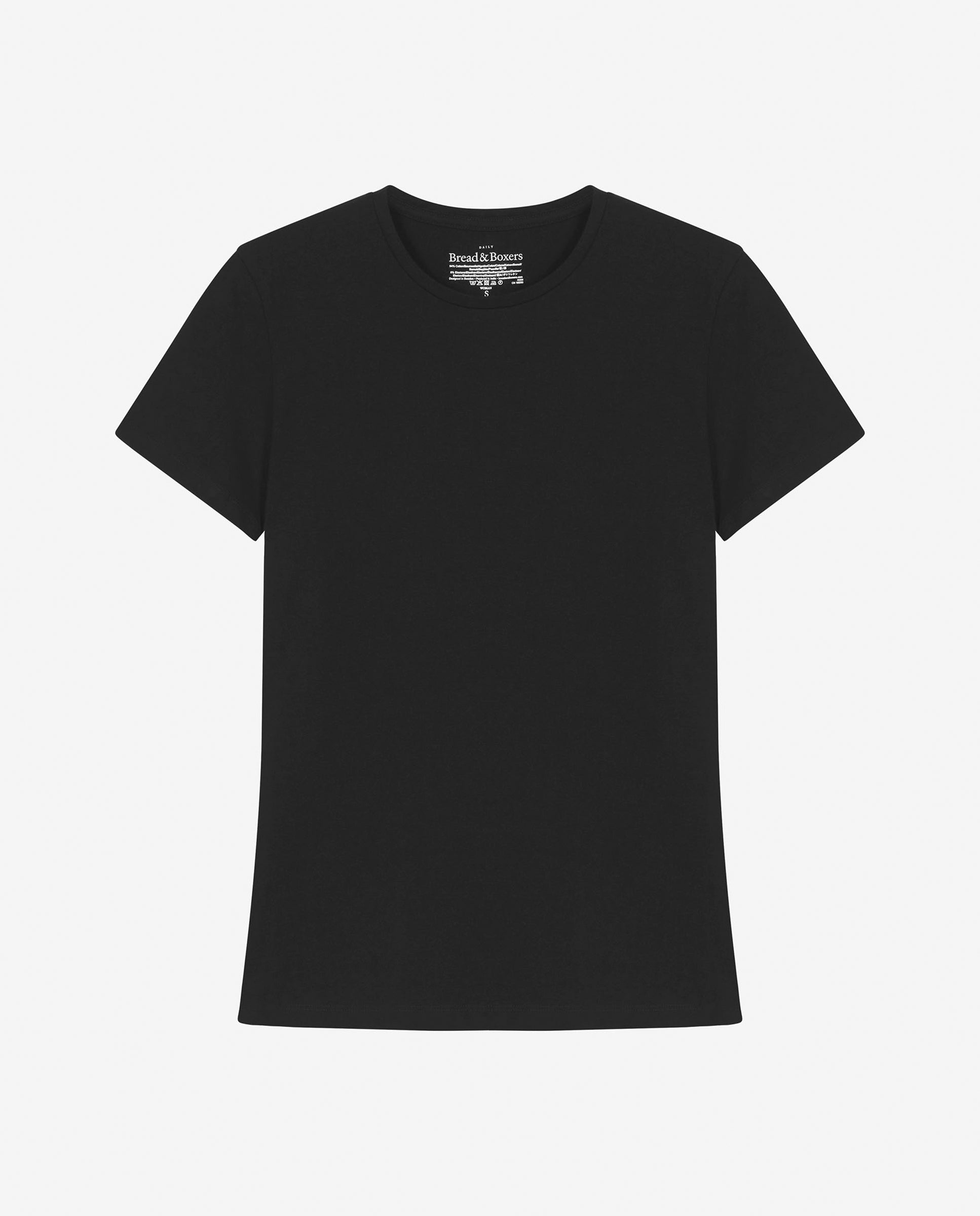 CREW-NECK SLIM BLACK by Bread&Boxers