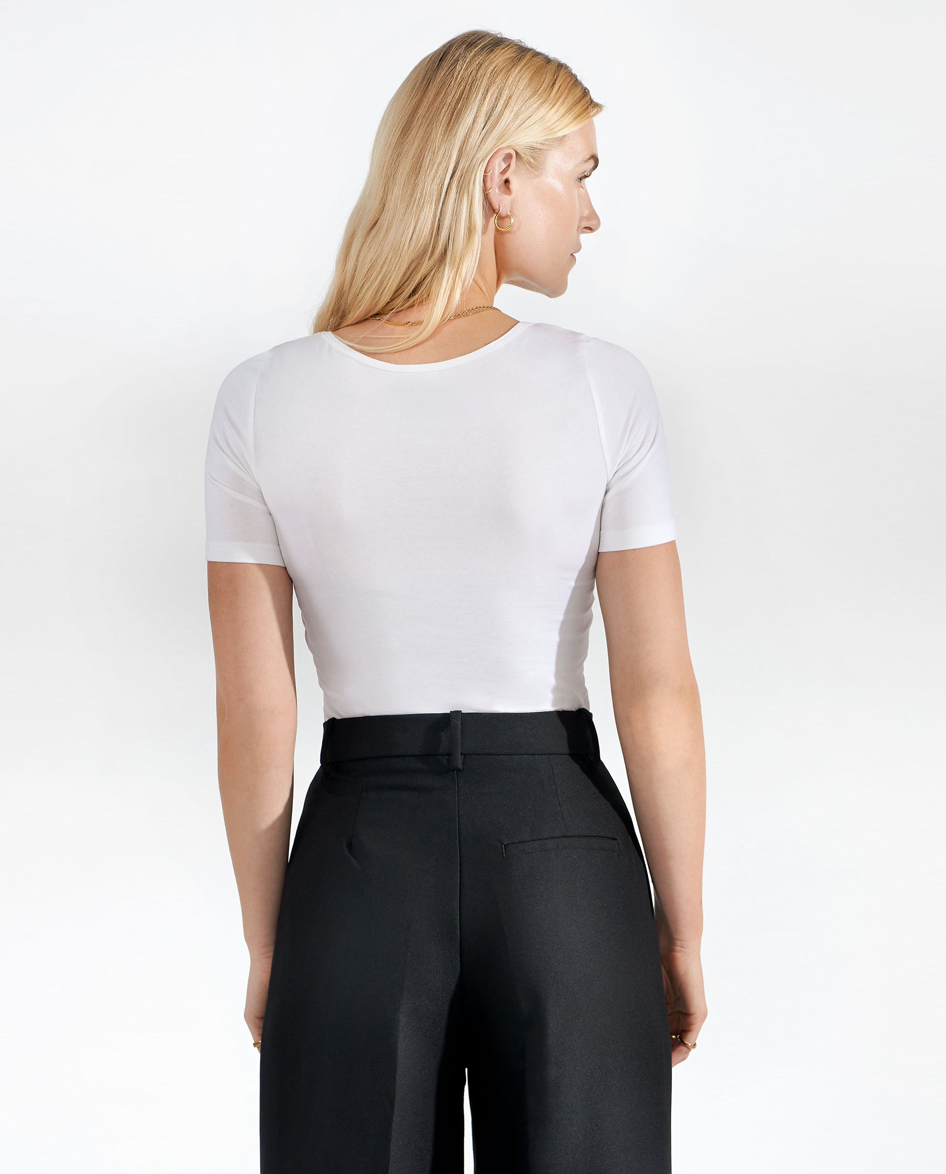 T-SHIRT SCOOP NECK WHITE by Bread&Boxers