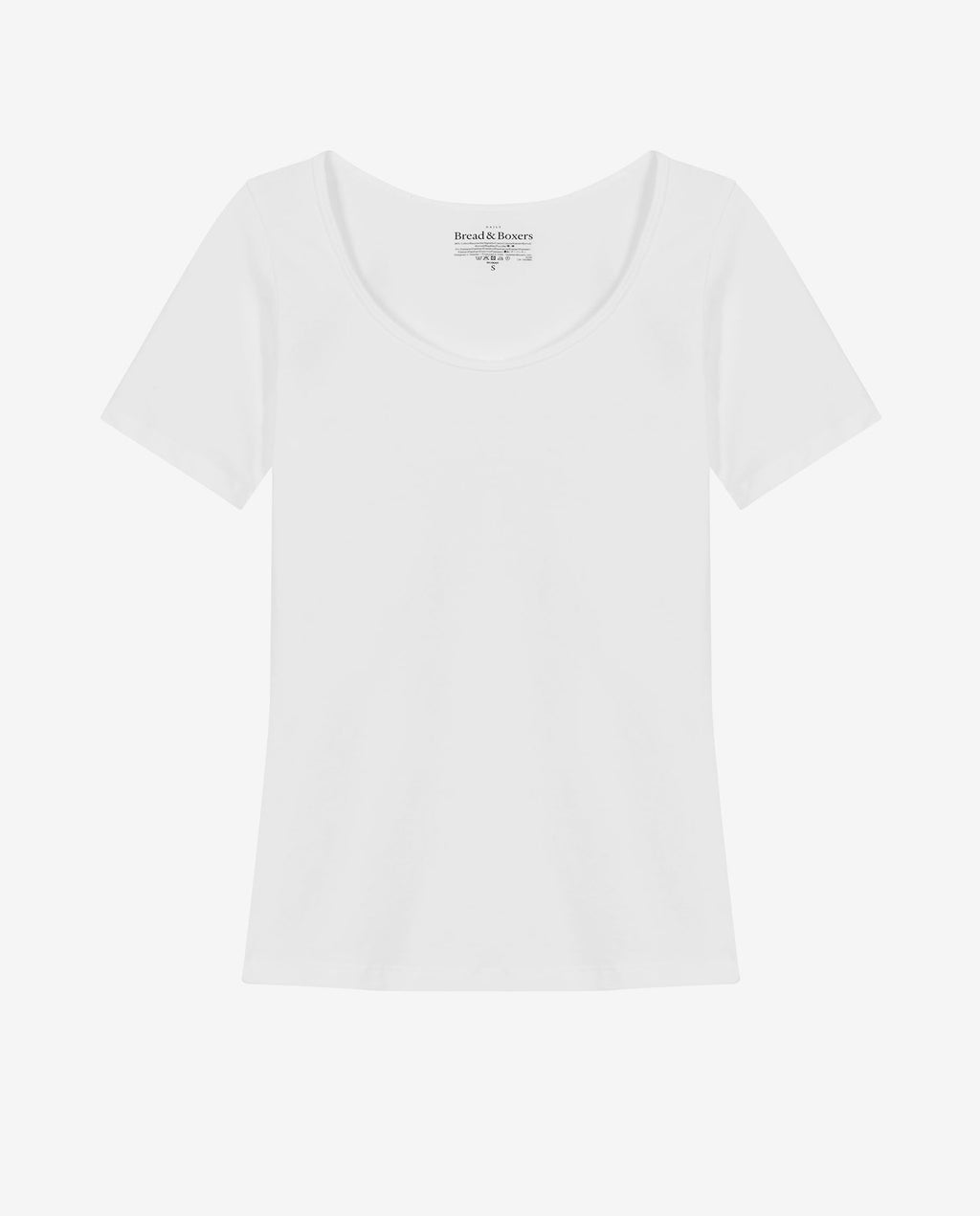 T-SHIRT SCOOP NECK WHITE by Bread&Boxers
