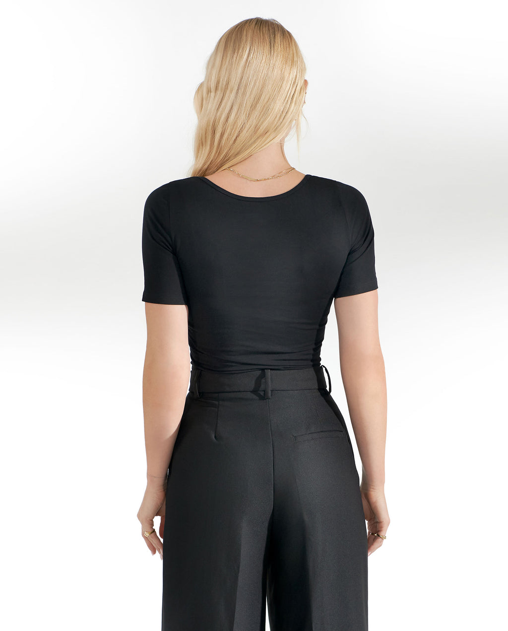 T-SHIRT SCOOP NECK BLACK by Bread&Boxers