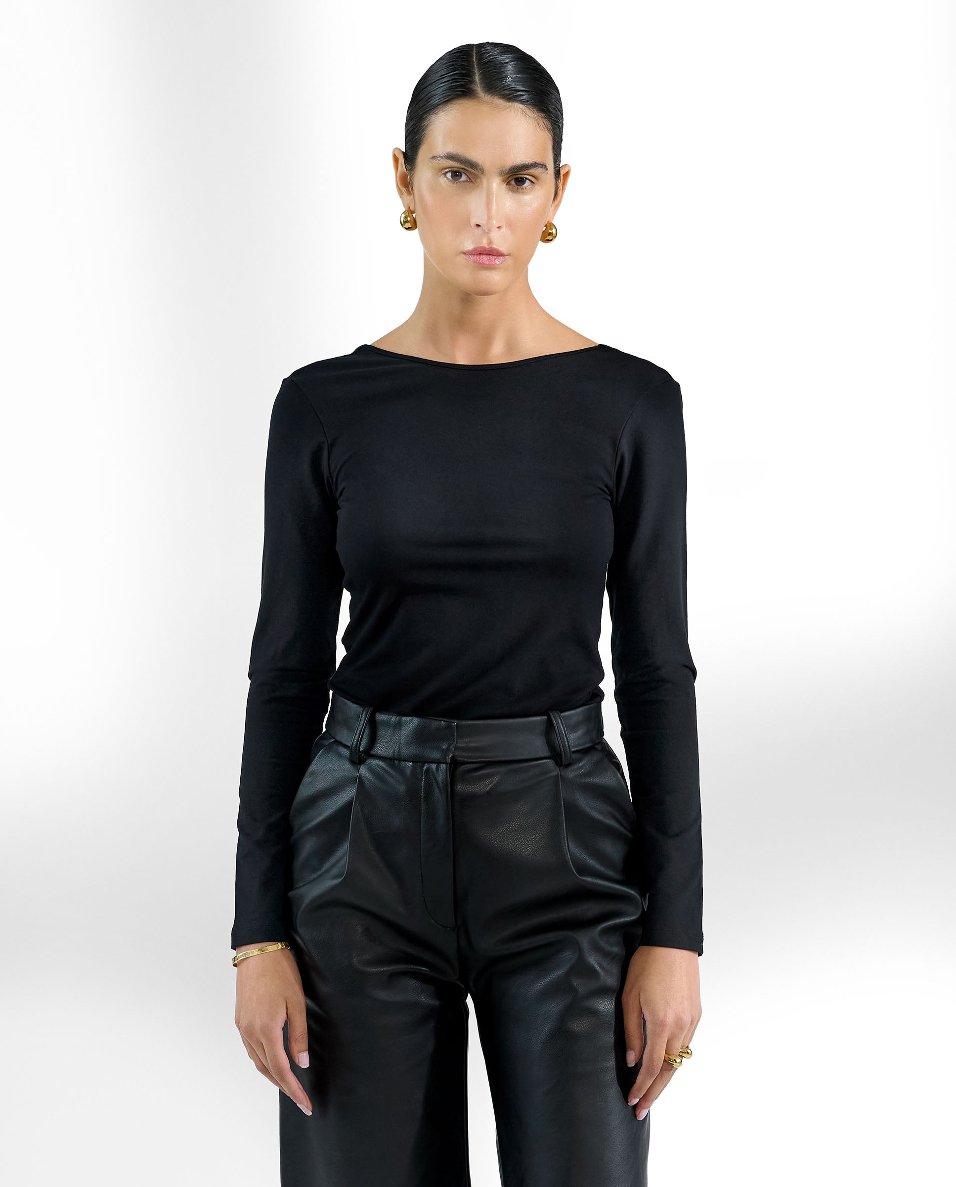 Camiseta manga larga con escote en espalda by Brea