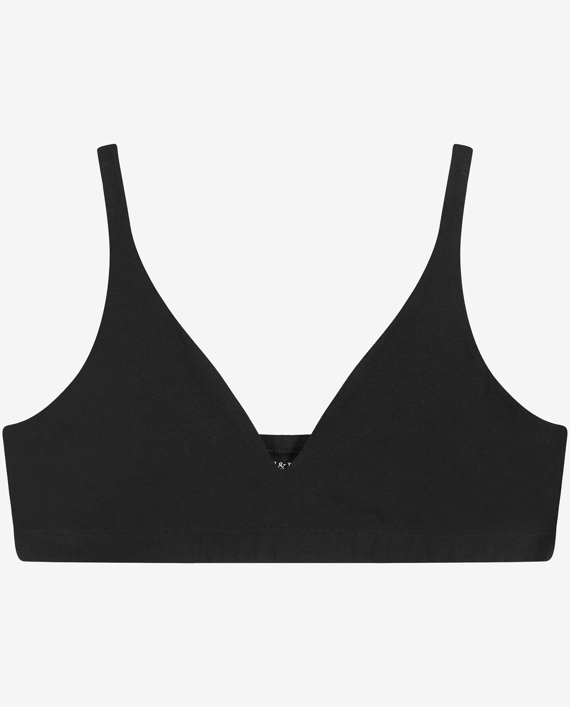 Sujetador de triángulo algodón negro