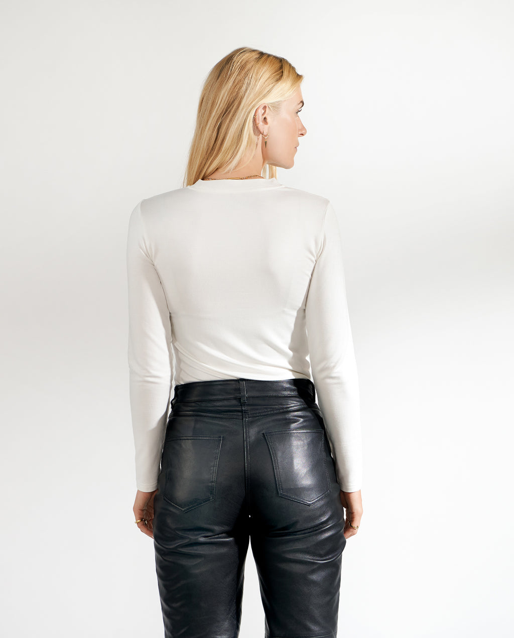 Camiseta marfil ajustada manga larga by Bread&Boxe