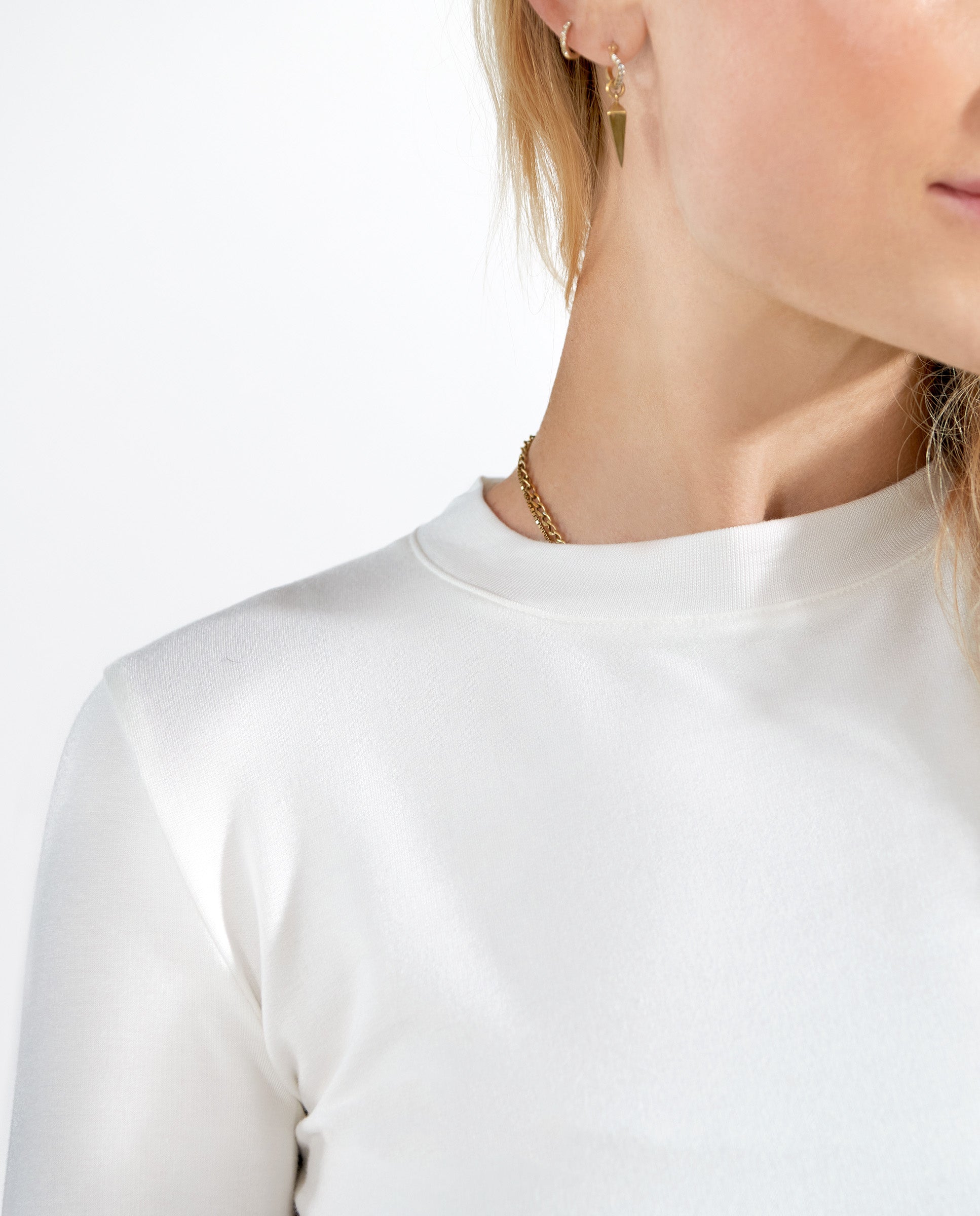 Camiseta marfil ajustada manga larga by Bread&Boxe