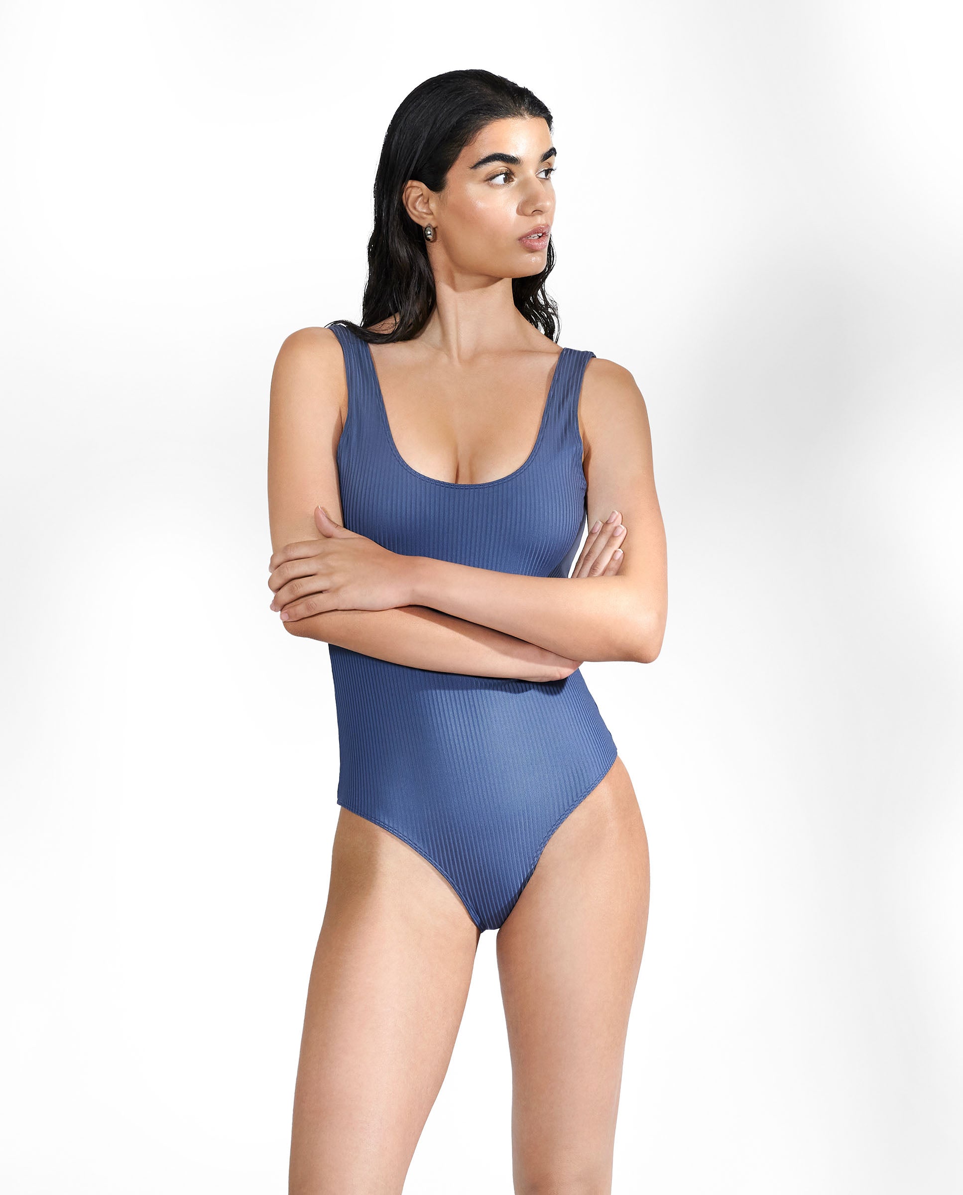 Traje de baño azul denim by Bread&Boxers