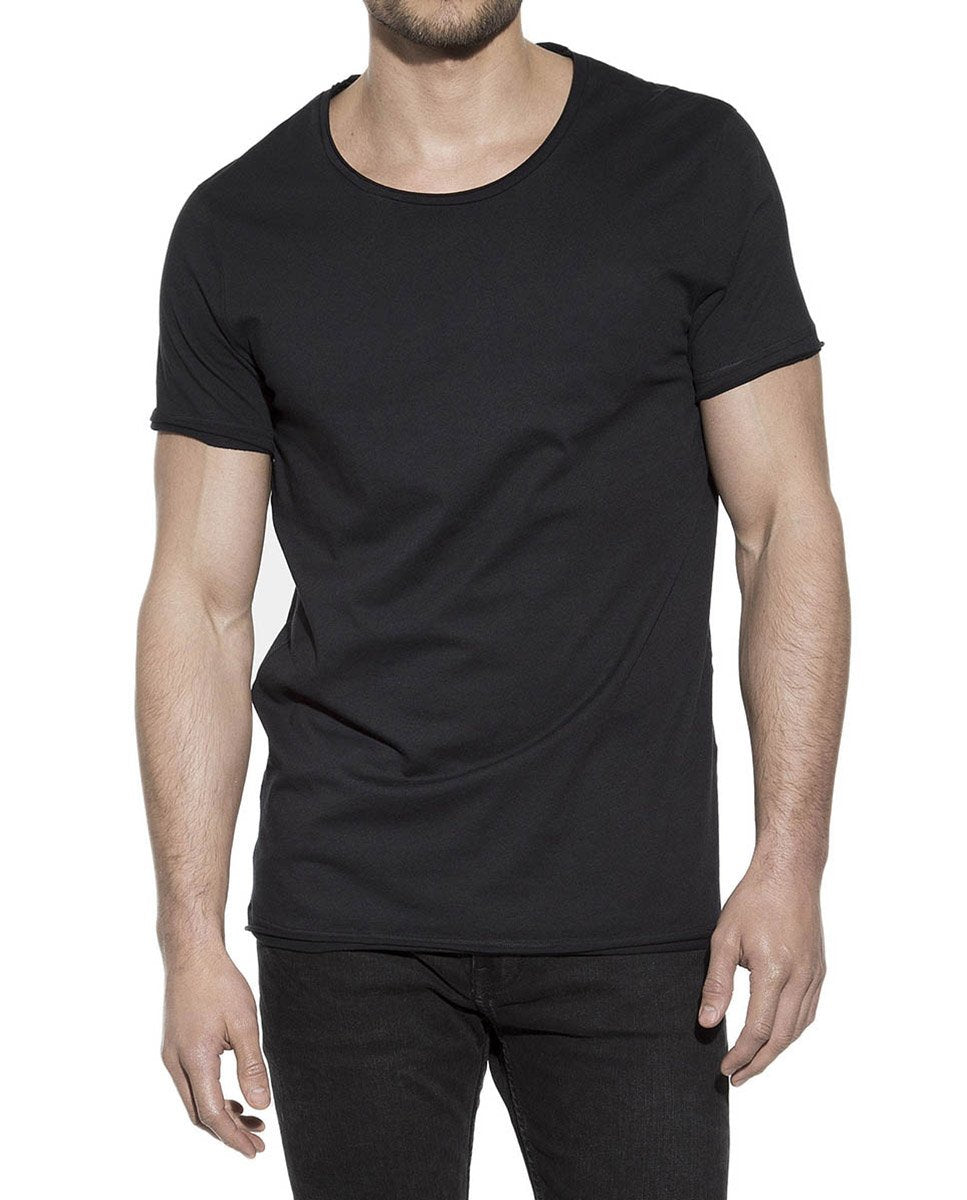 CREW-NECK RELAXED BLACK by MIRTO