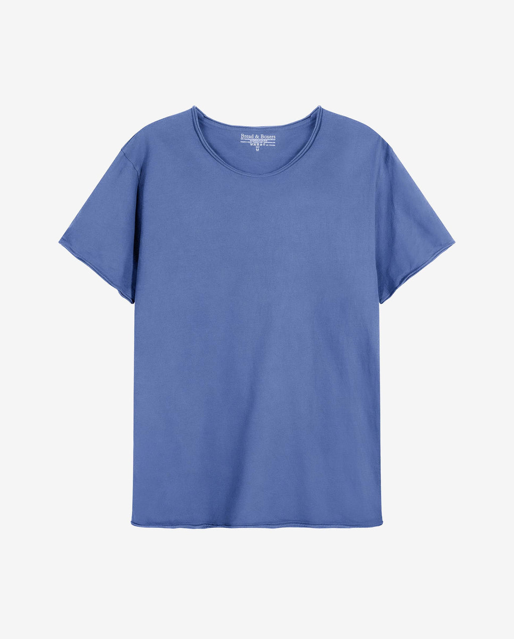 Camiseta cuello relax algodón orgánico azul d by B