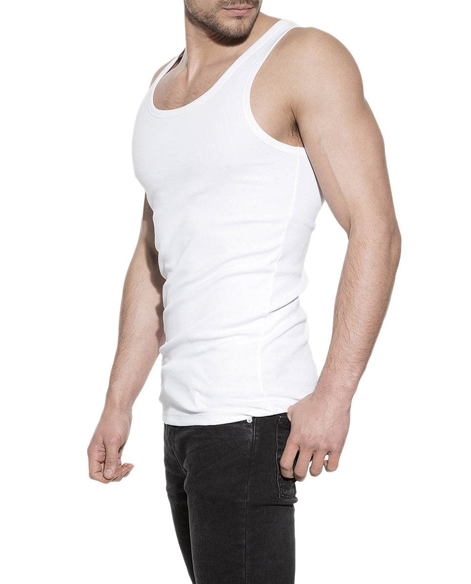 TANK RIBBED WHITE by MIRTO