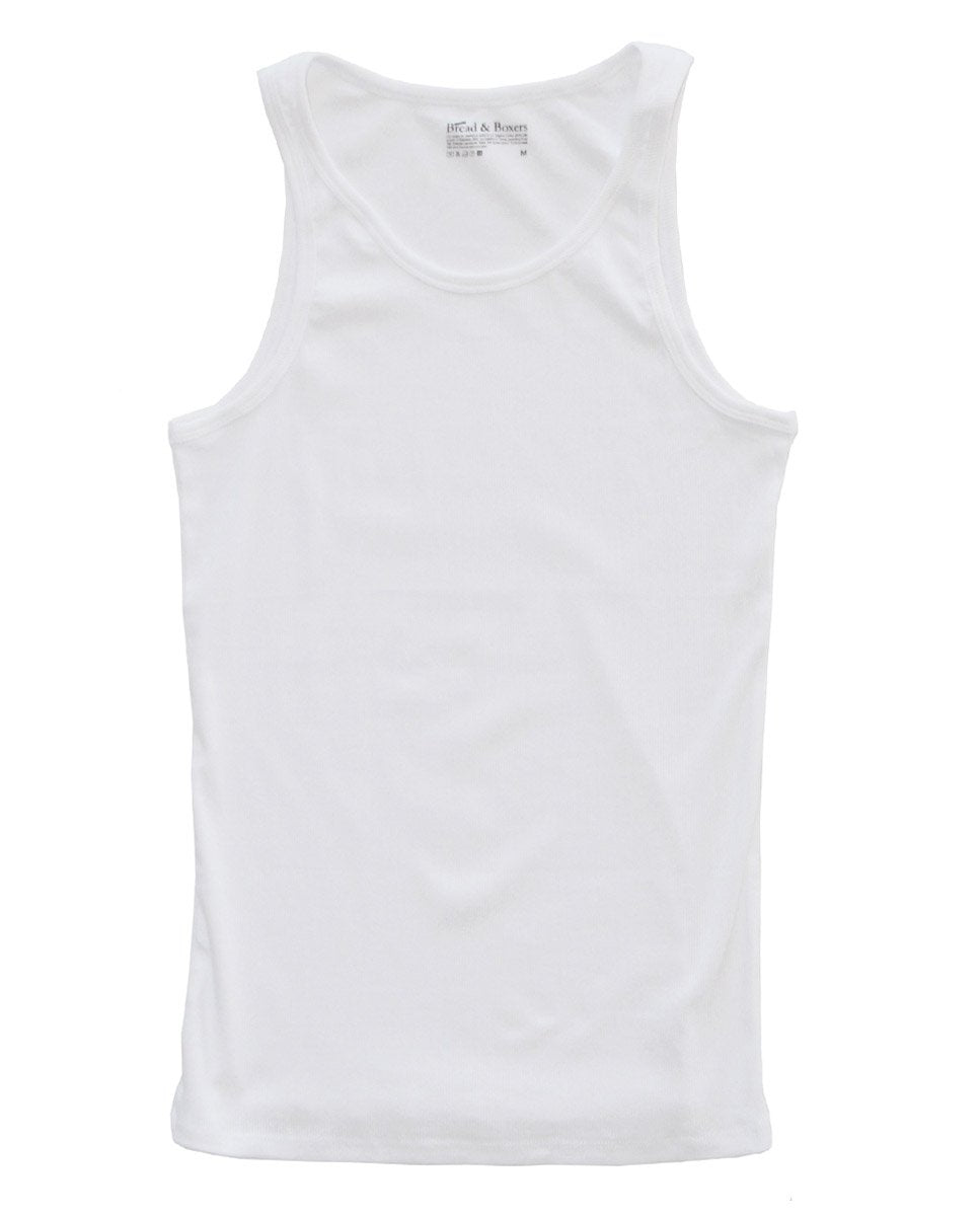 TANK RIBBED WHITE by MIRTO