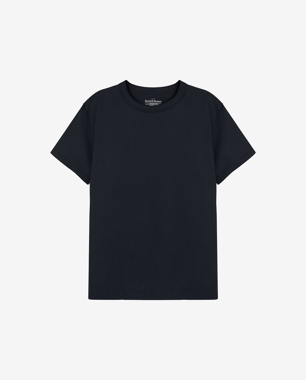 Camiseta cuello caja algodón pima negro by Bread&B