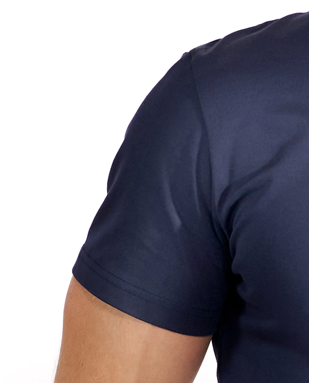 Camiseta cuello caja algodón pima marino by Bread&