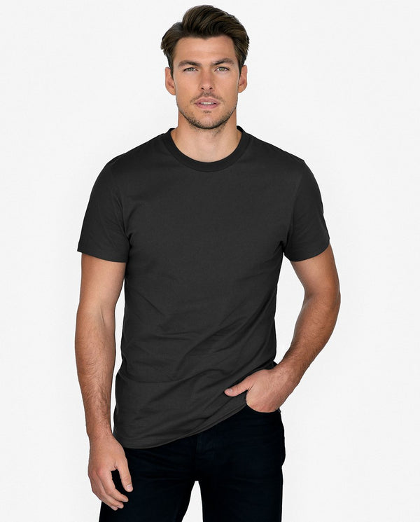 Camiseta cuello caja algodón orgánico negra