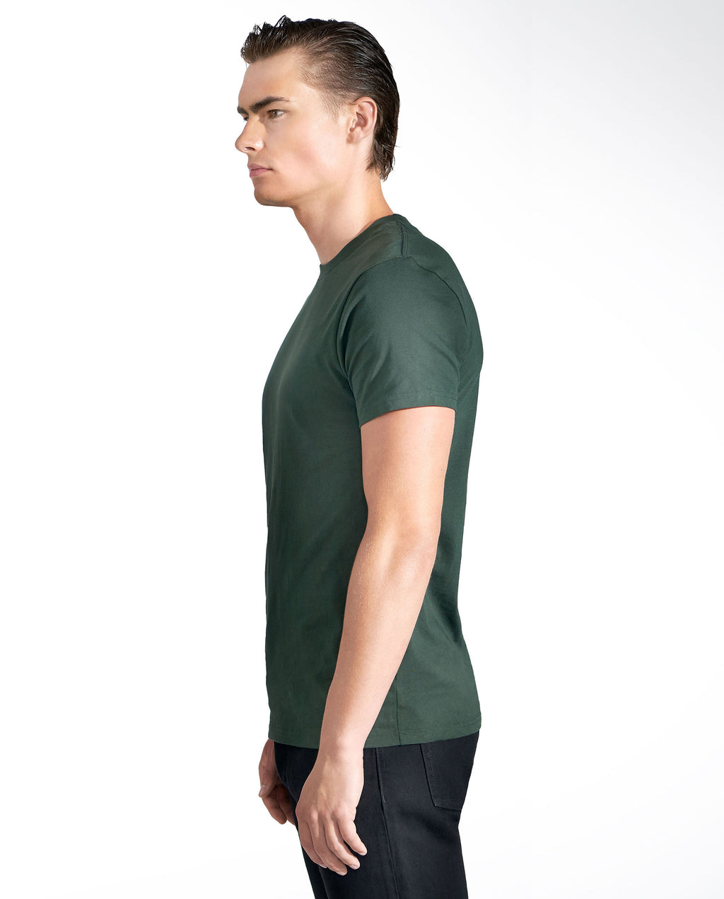 Camiseta cuello caja algodón orgánico verde by Bre