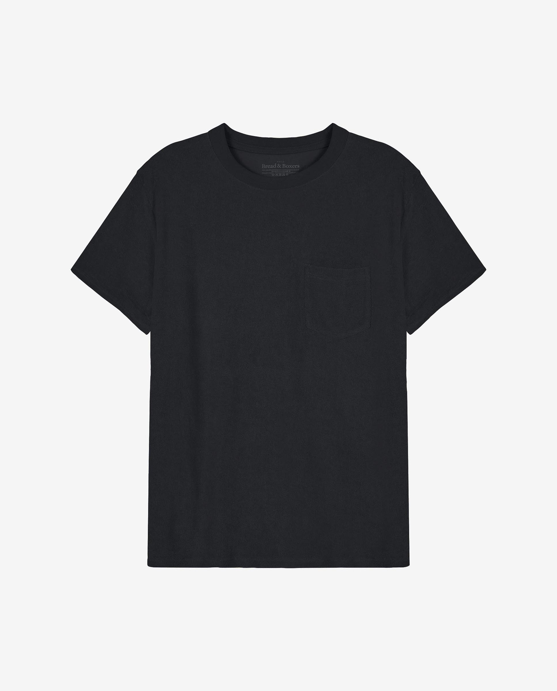 Camiseta algodón de rizo orgánico negro by Bread&B