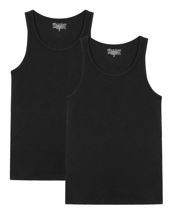 Pack 2 camisetas sin mangas de algodón orgánico negras