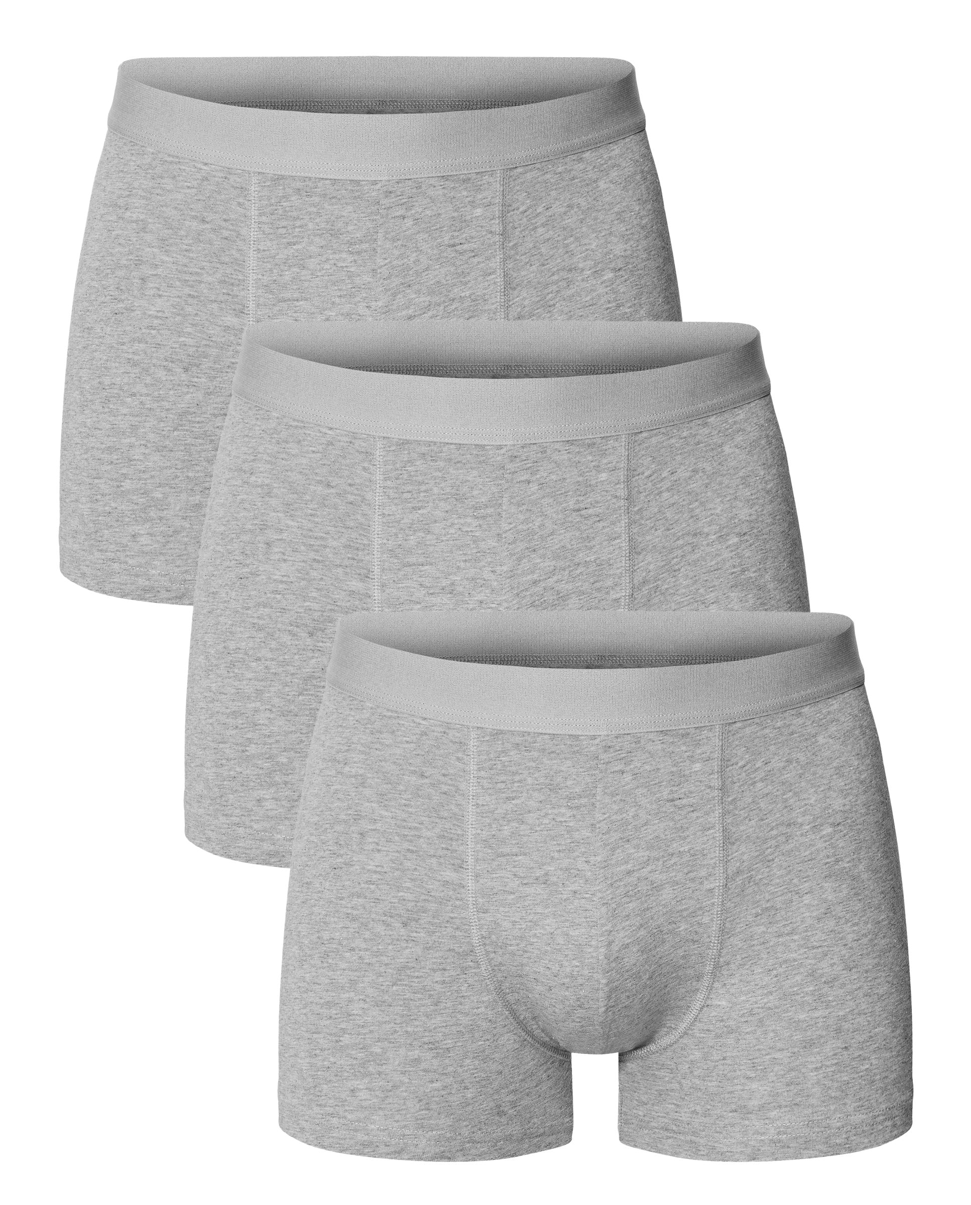 Pack de 3 bóxers algodón orgánico grises melange