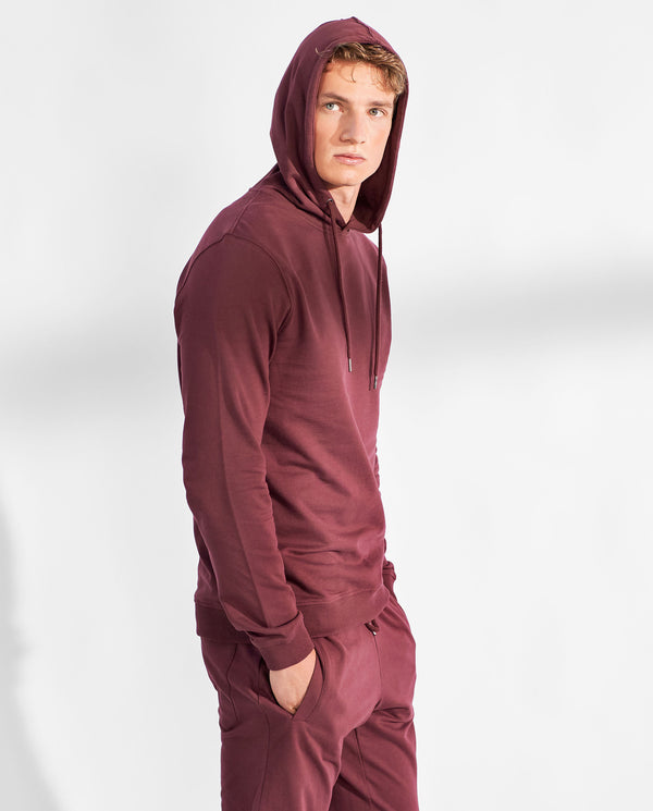 Sudadera de algodón orgánico granate by Bread&Boxe