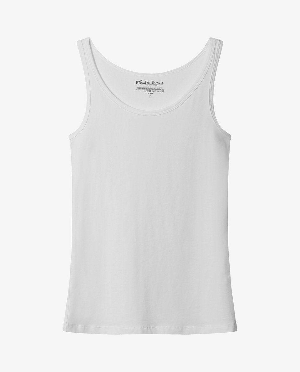 Camiseta sin mangas algodón orgánico blanca