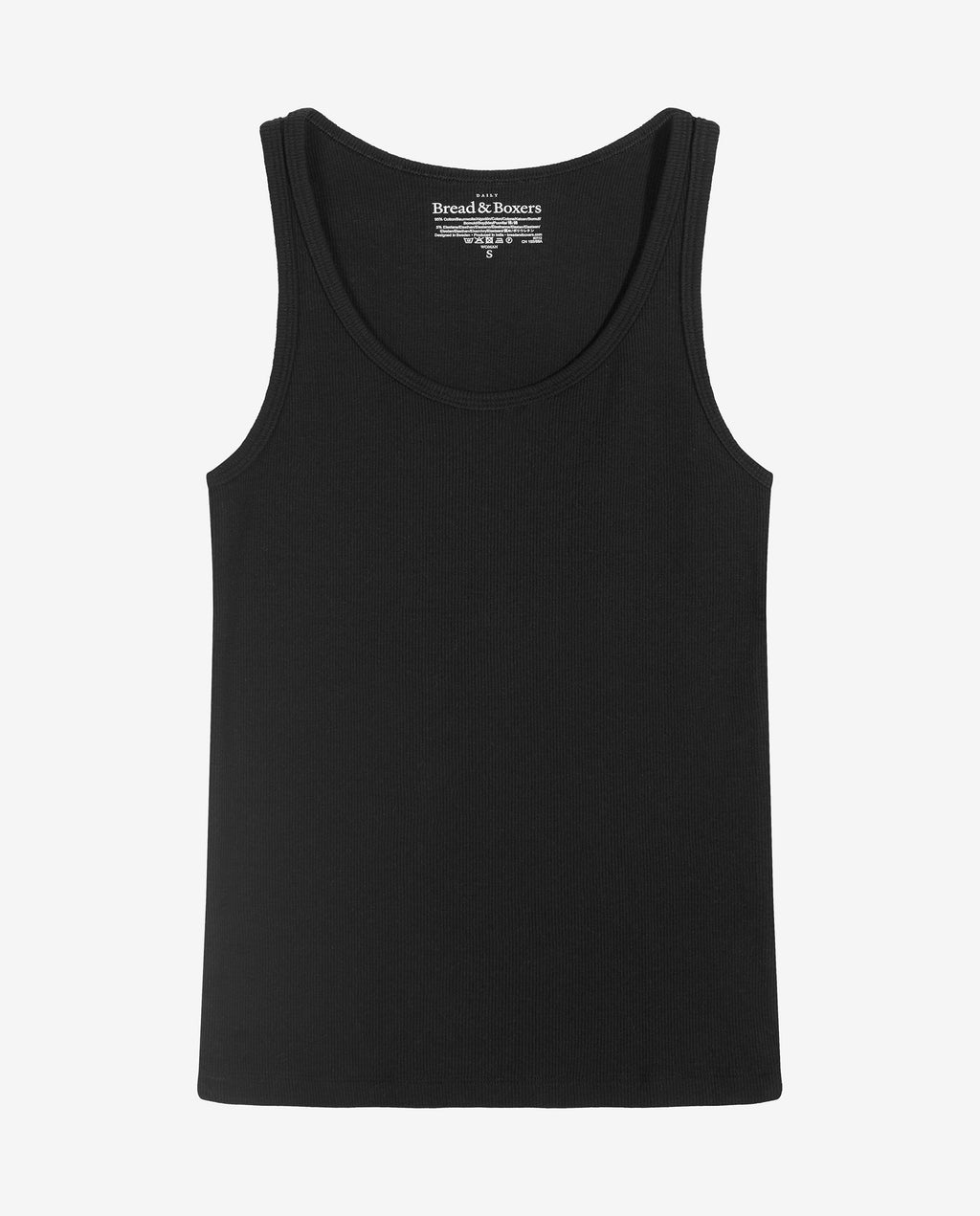 Camiseta acanalada sin mangas negra by Bread&Boxer