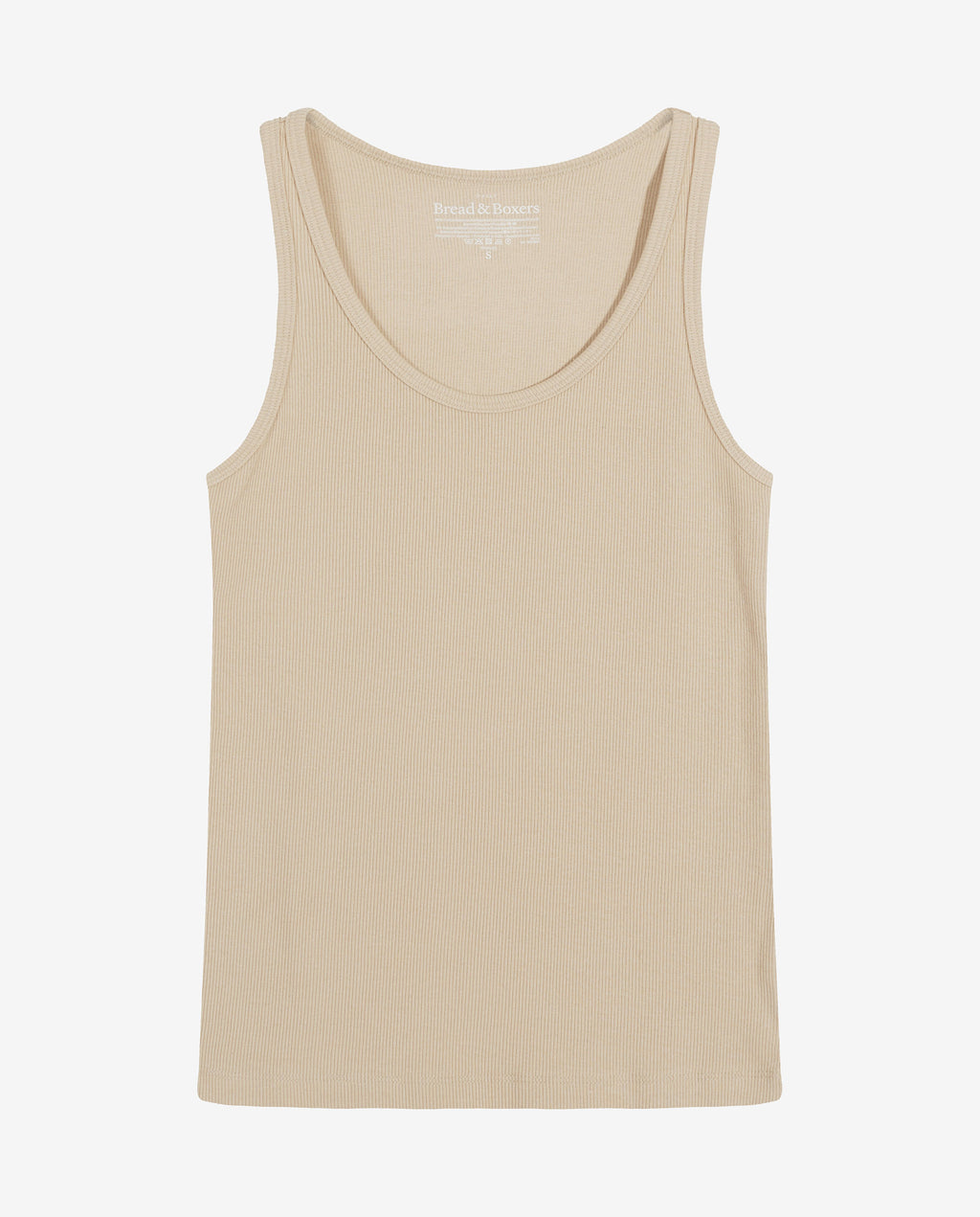 Camiseta sin mangas acanaladas beige by Bread&Boxe