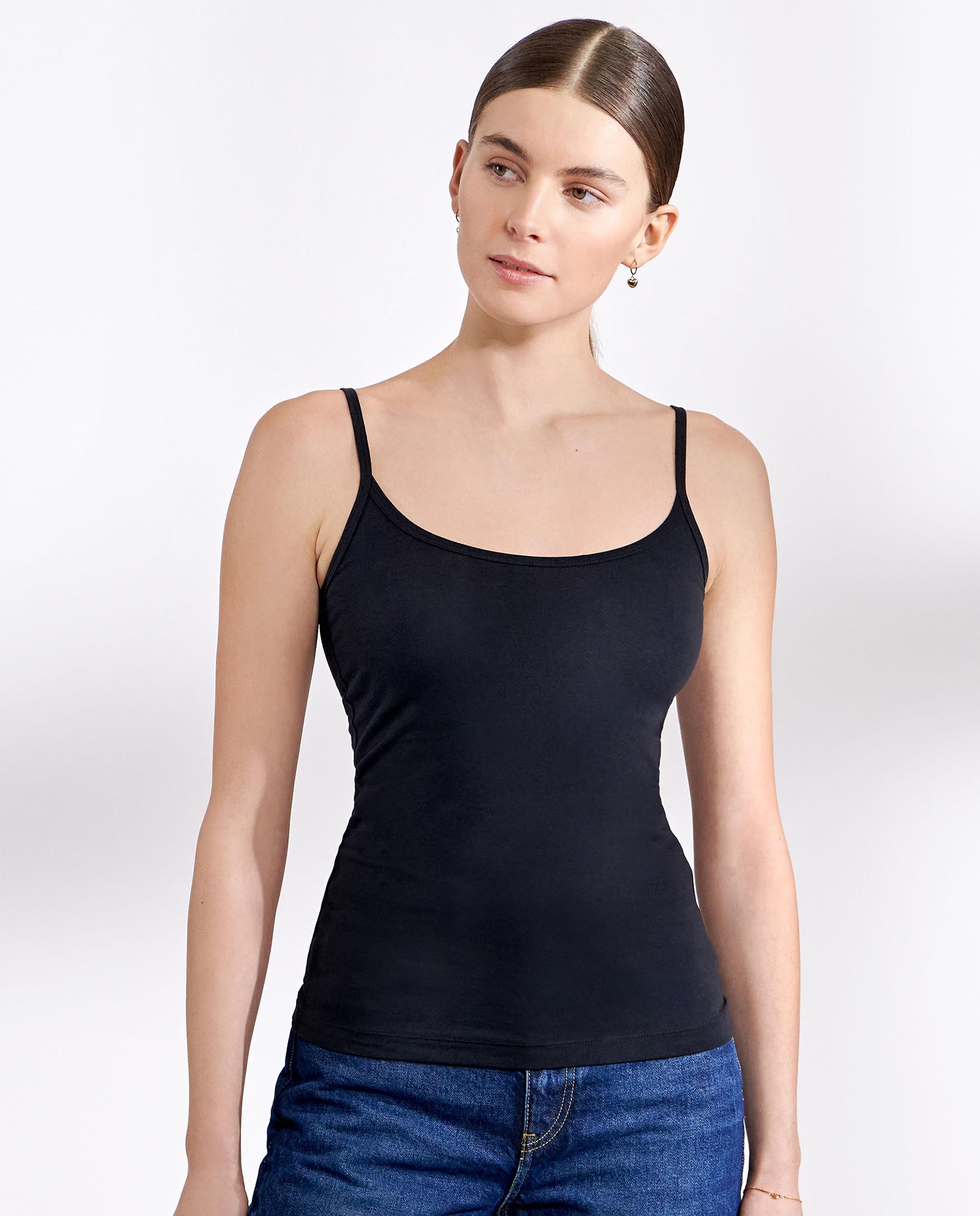 Top de tirantes elástico negro by Bread&Boxers