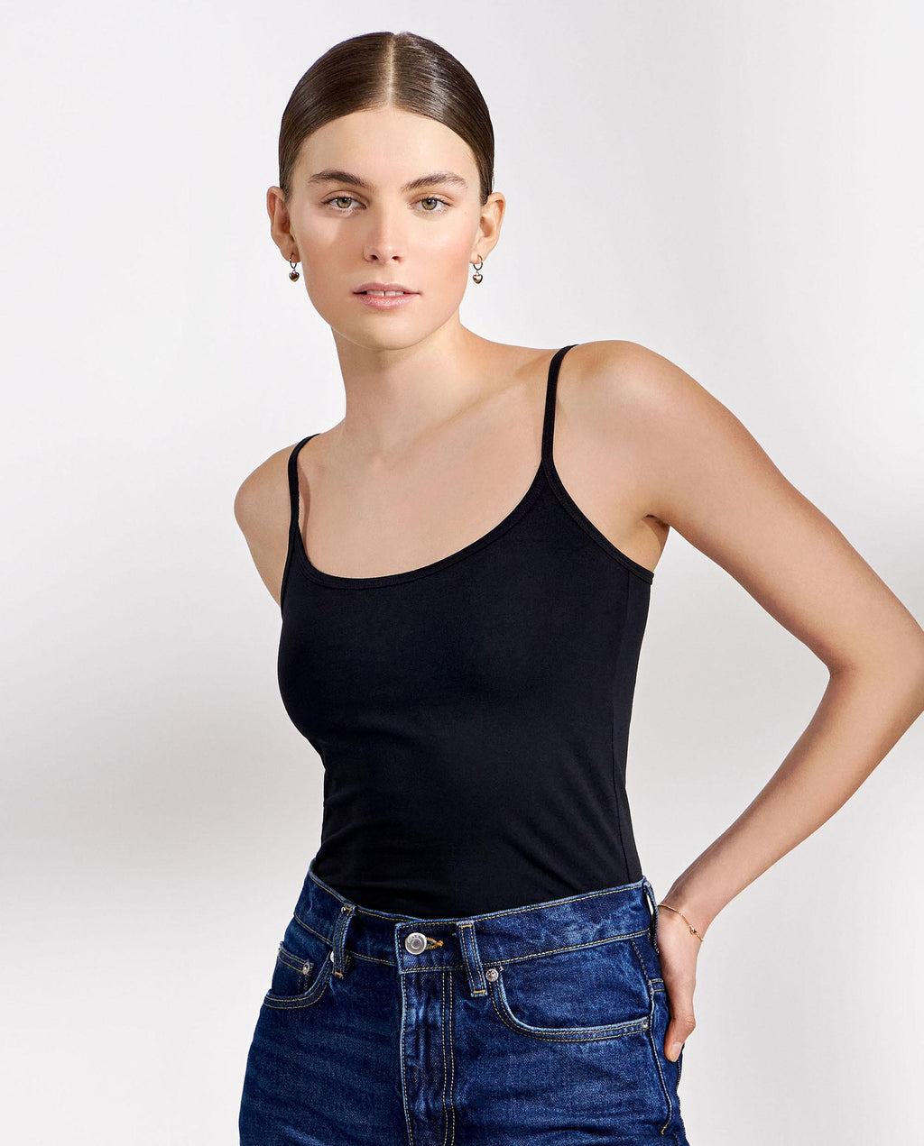 Top de tirantes elástico negro by Bread&Boxers