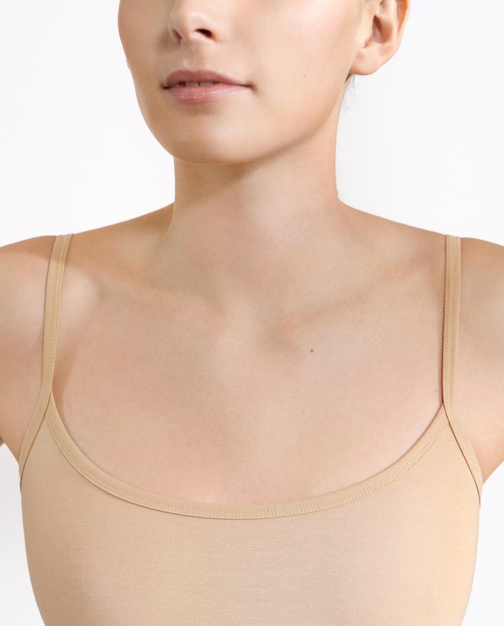 Top de tirantes elástico beige by Bread&Boxers