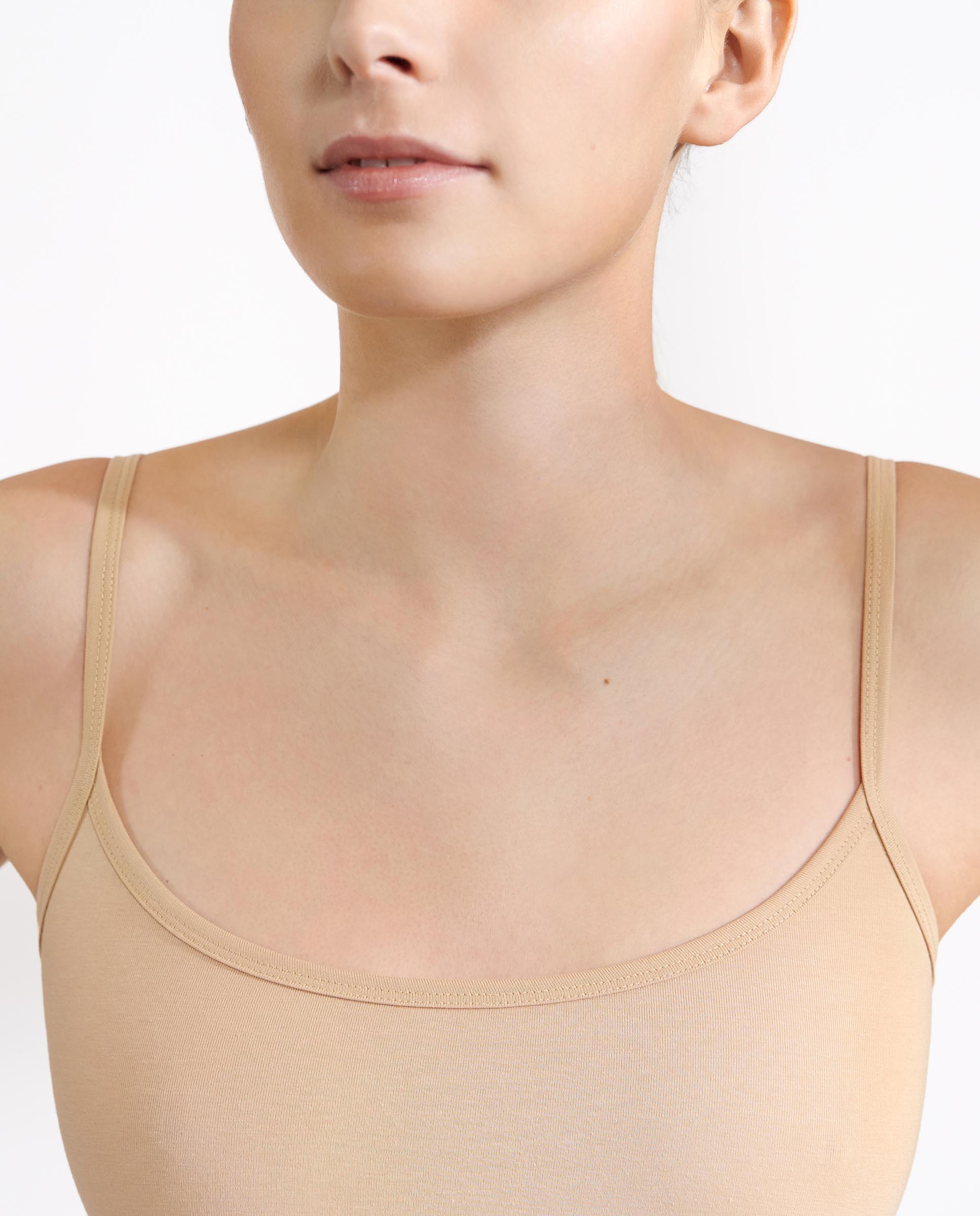 Top de tirantes elástico beige by Bread&Boxers